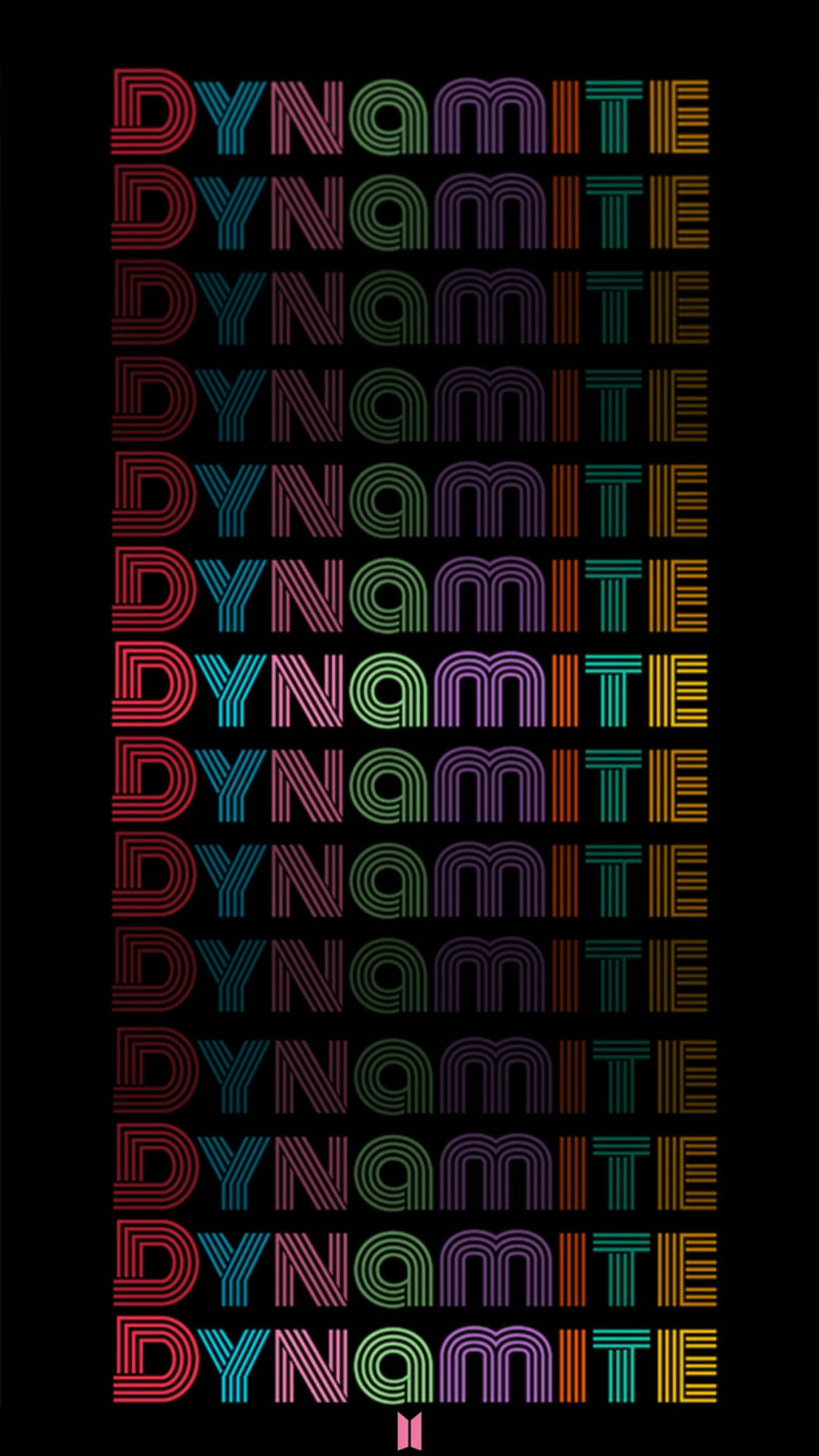 Swart BTS Dynamite-selfoon Muurpapier