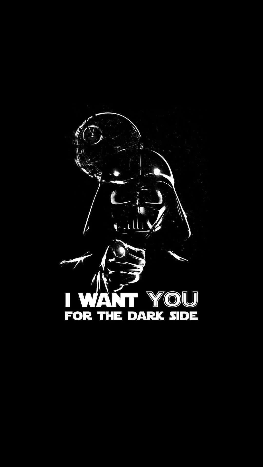Swart Emo iPhone Darth Vader Muurpapier