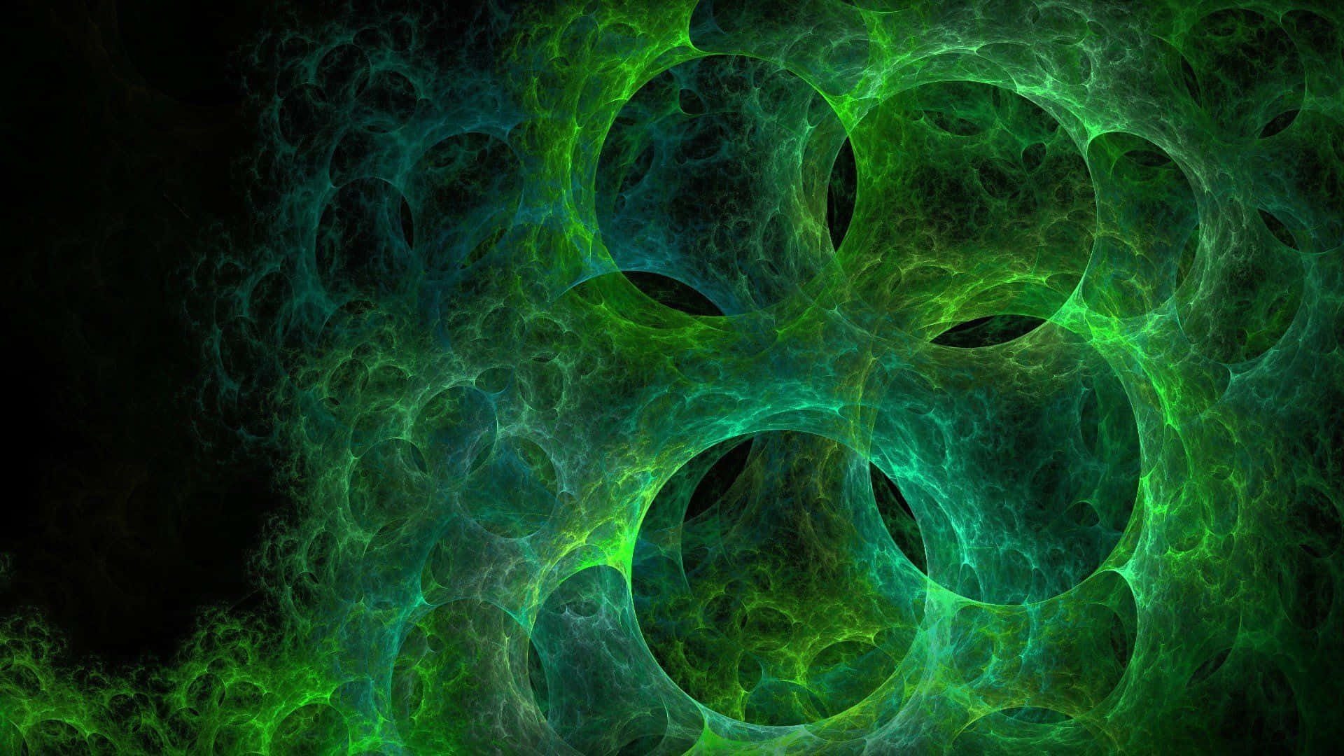 Swart en Groen GFX Agtergrond Effek Muurpapier
