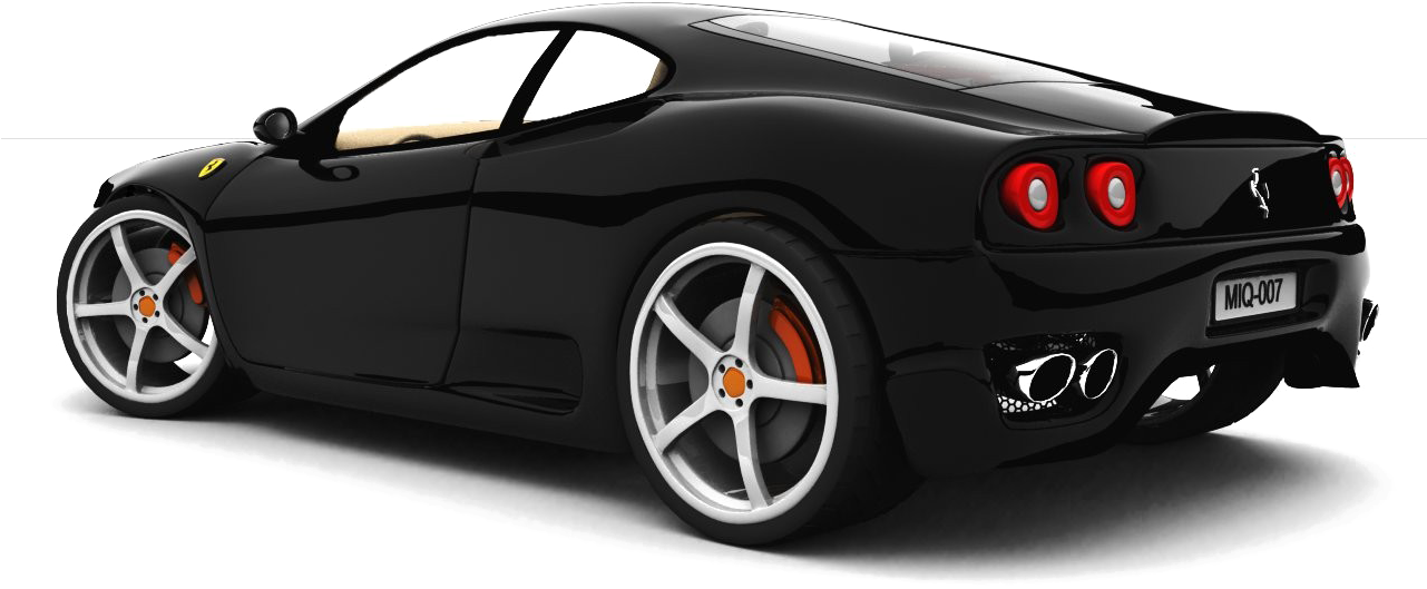 Swart Ferrari Sportmotor Profiel Muurpapier