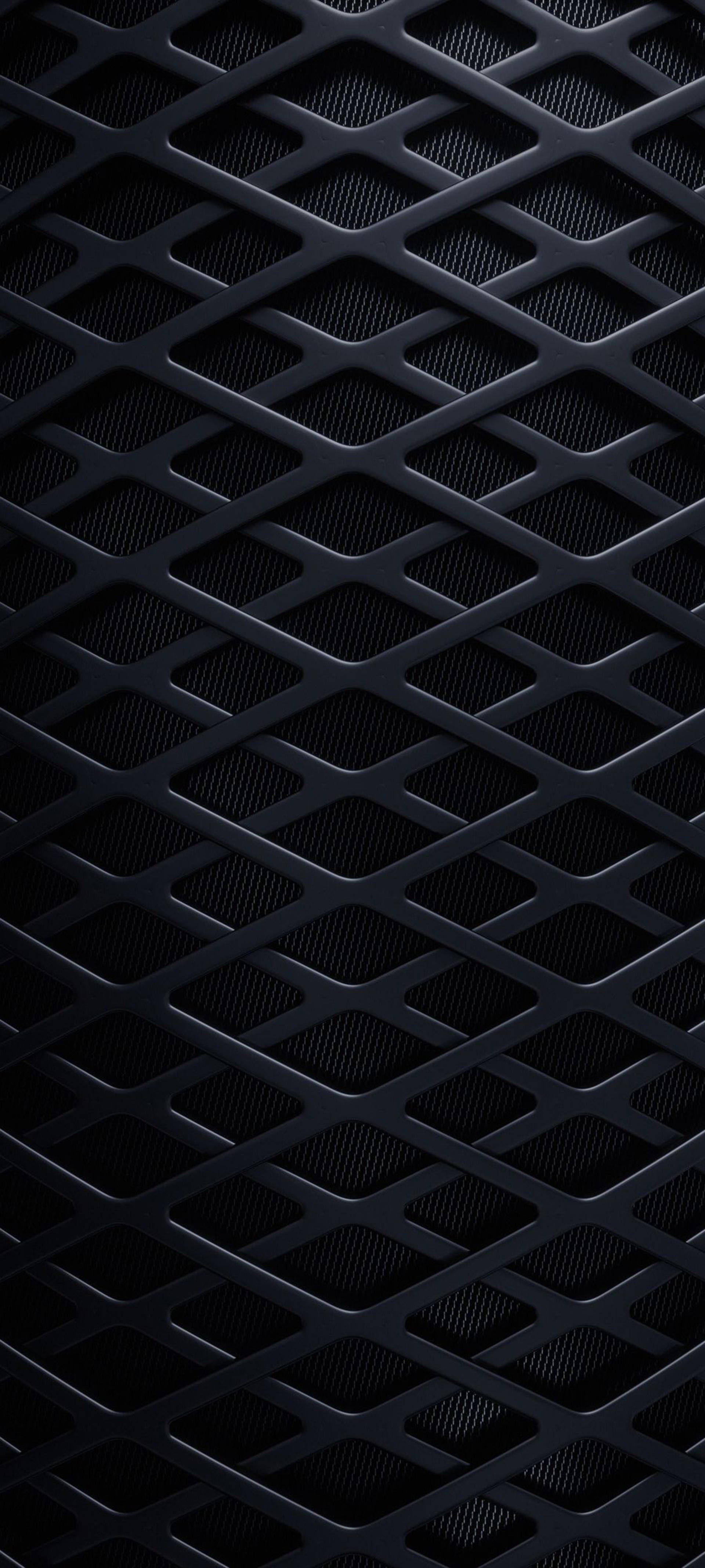 Swart iPhone Rombusrooster Muurpapier
