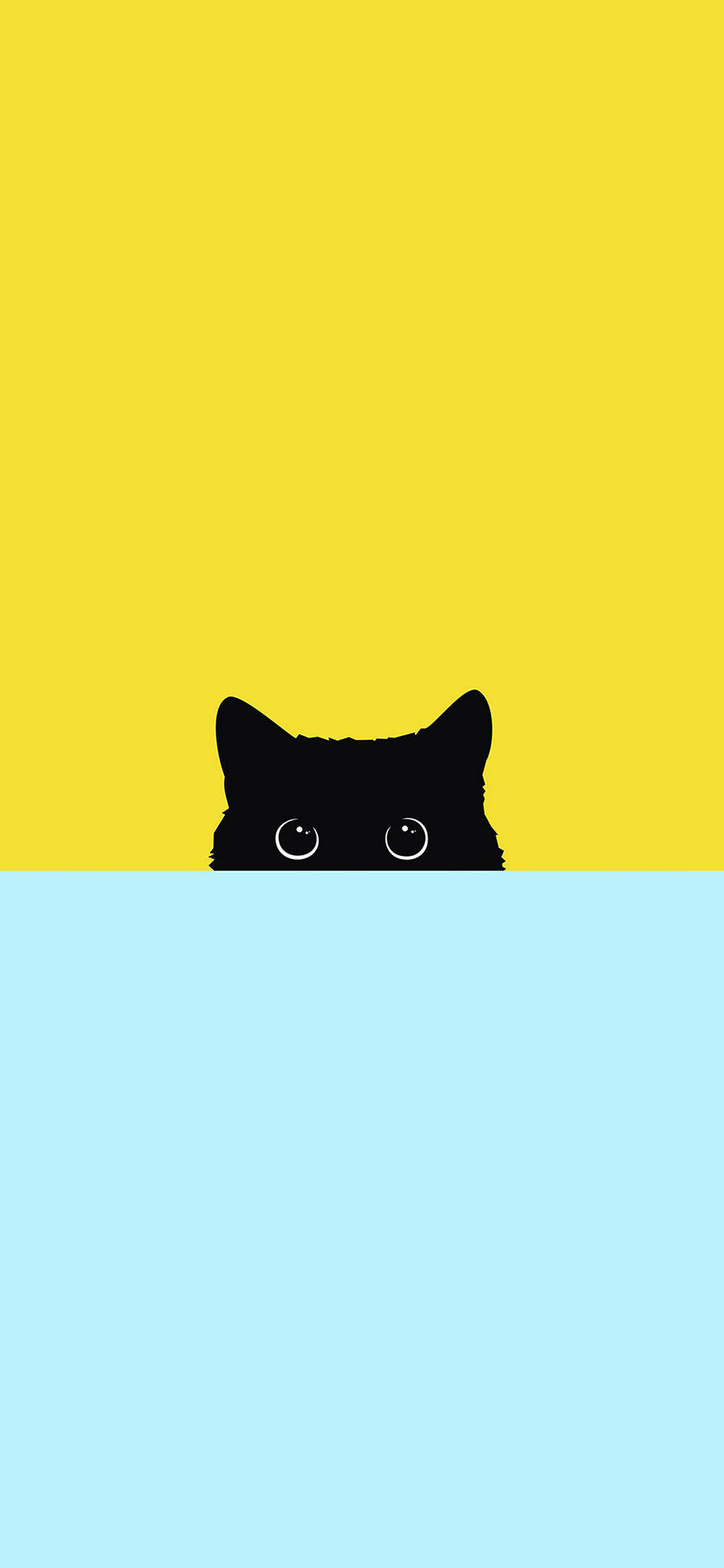Swart Katjie Minimalisties Android Muurpapier