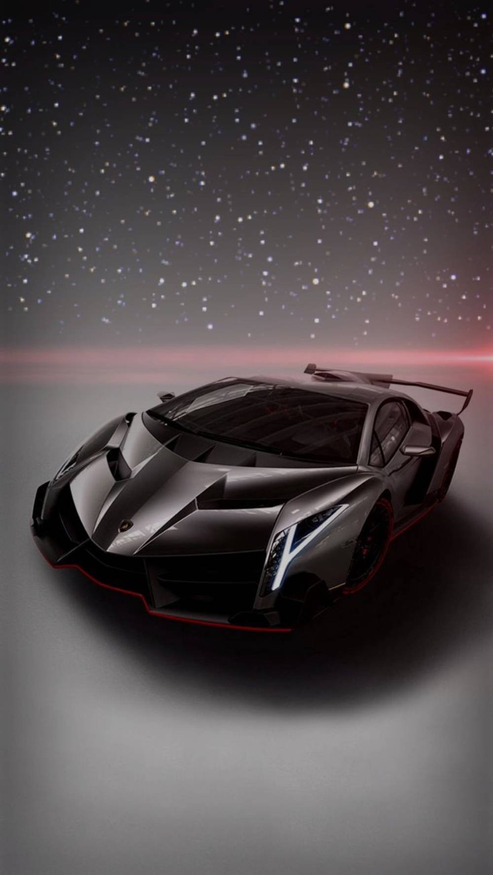 Swart Lamborghini iPhone onder 'n sterrehemel Muurpapier