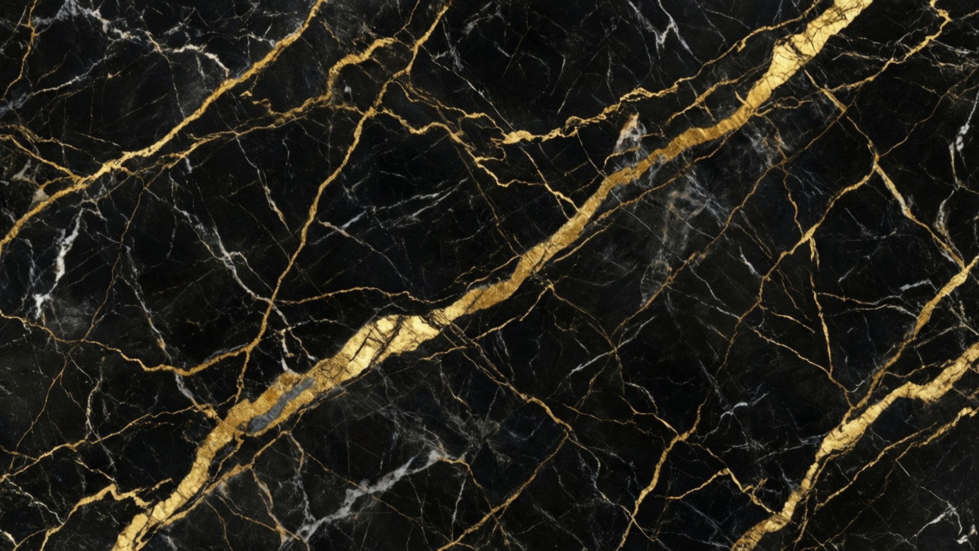 Swart Marmer Goud Muurpapier