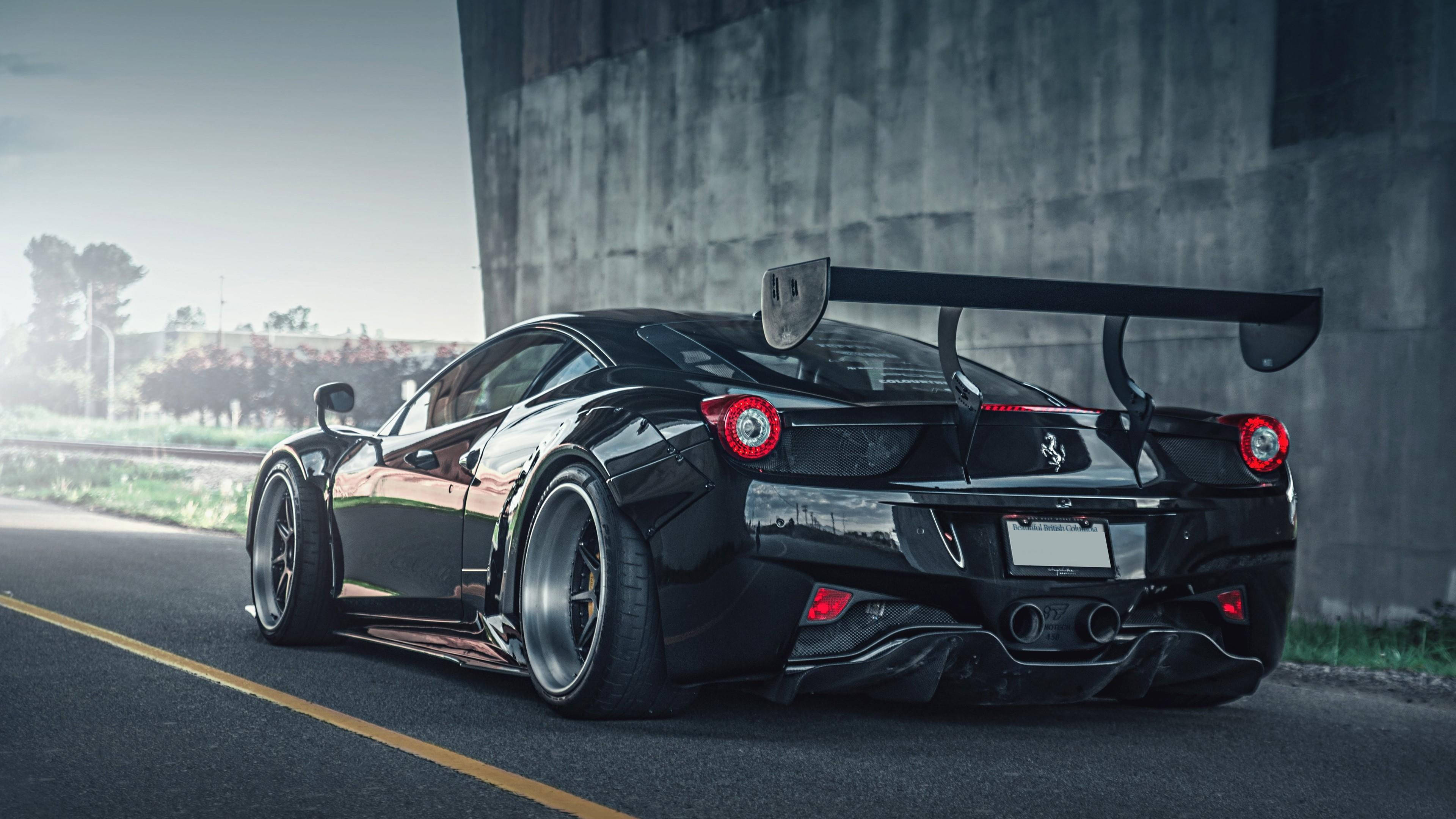 Swart Motor HD Ferrari Muurpapier