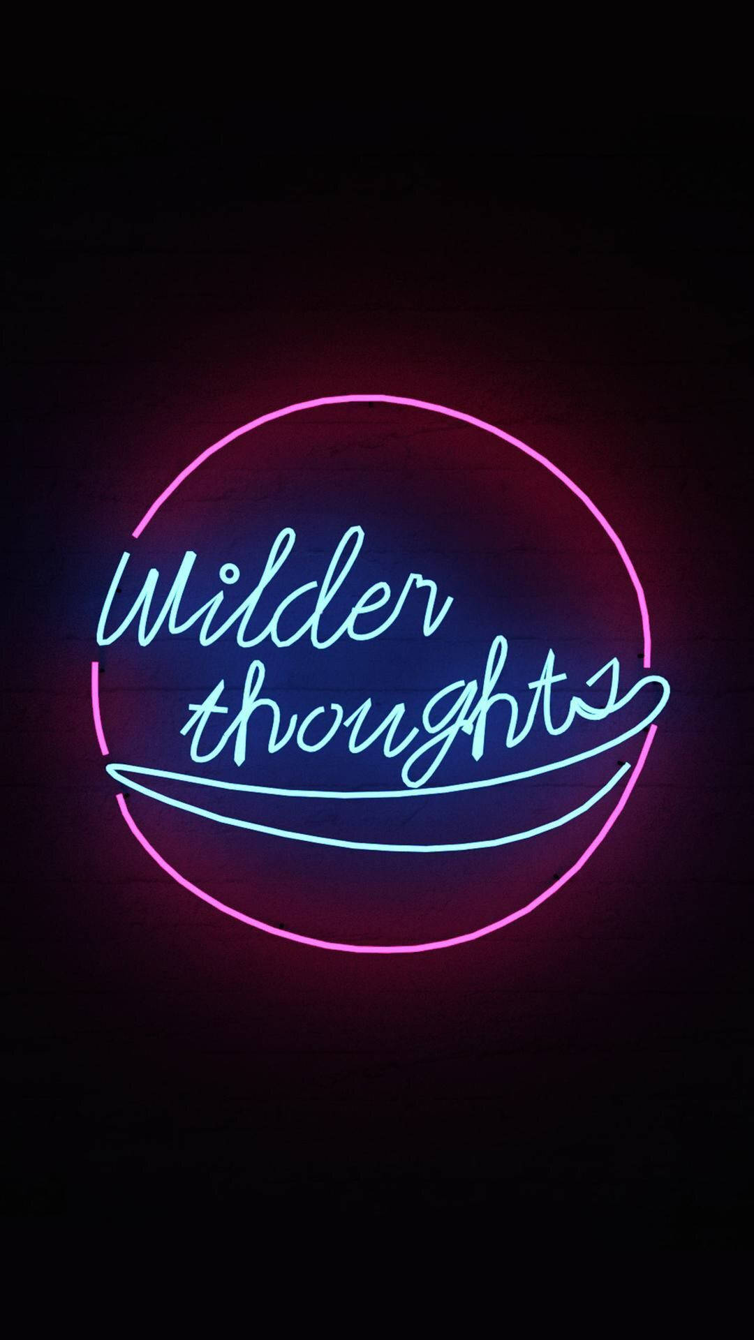Swart Neon Estetiese Wilder Gedagtes Muurpapier