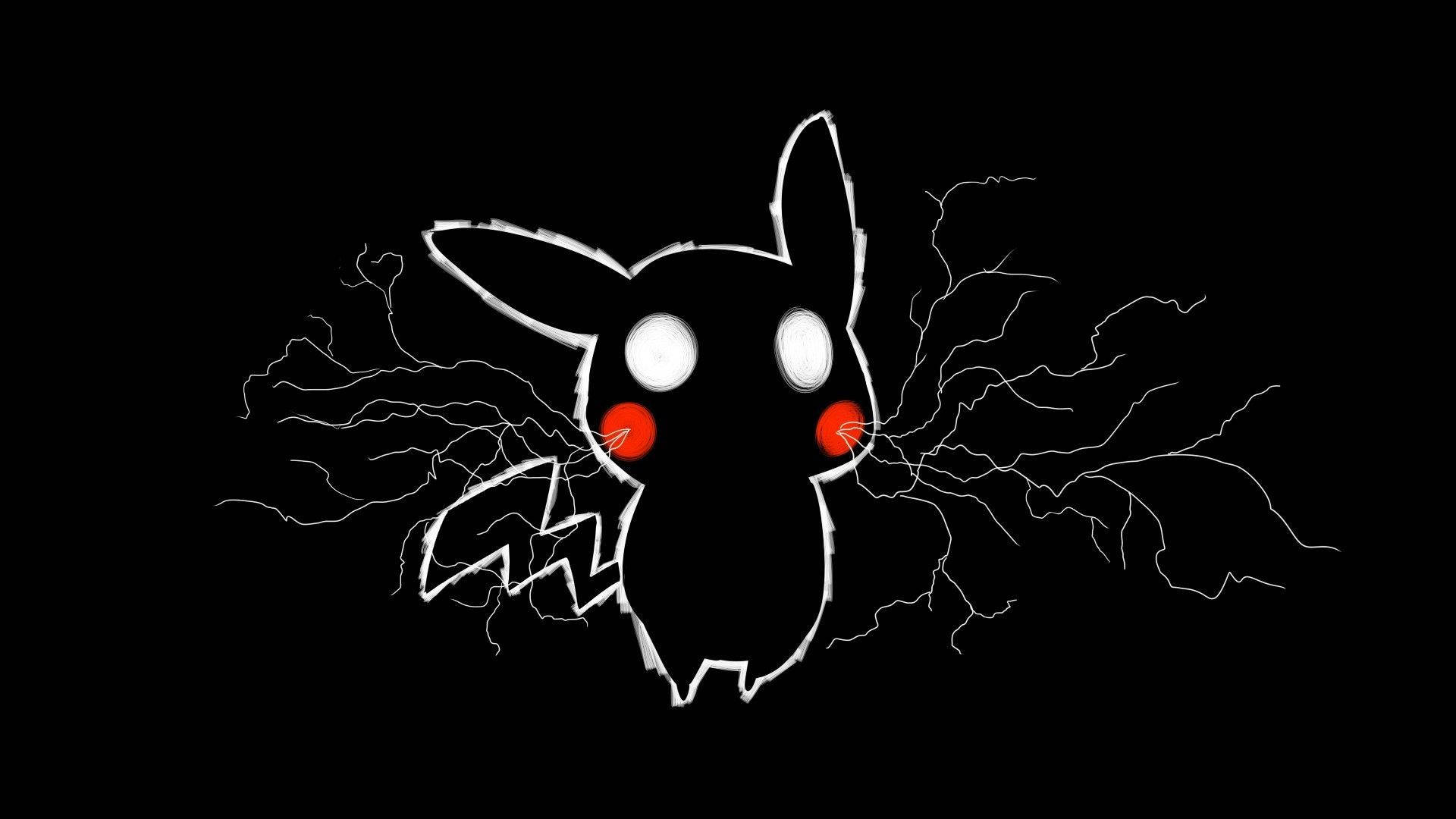Swart Pikachu Oulik Muurpapier