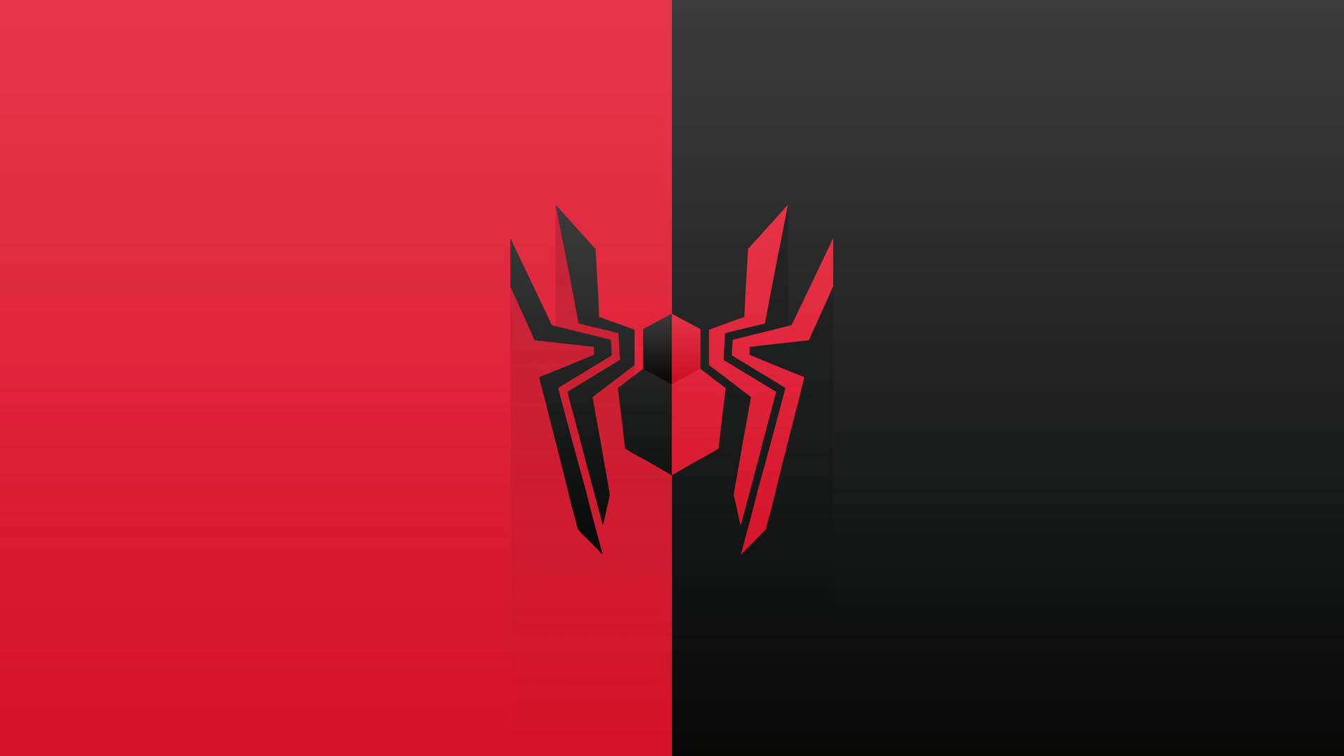 Swart Rooi 4K Spiderman — Rooi estetiese GIF Muurpapier