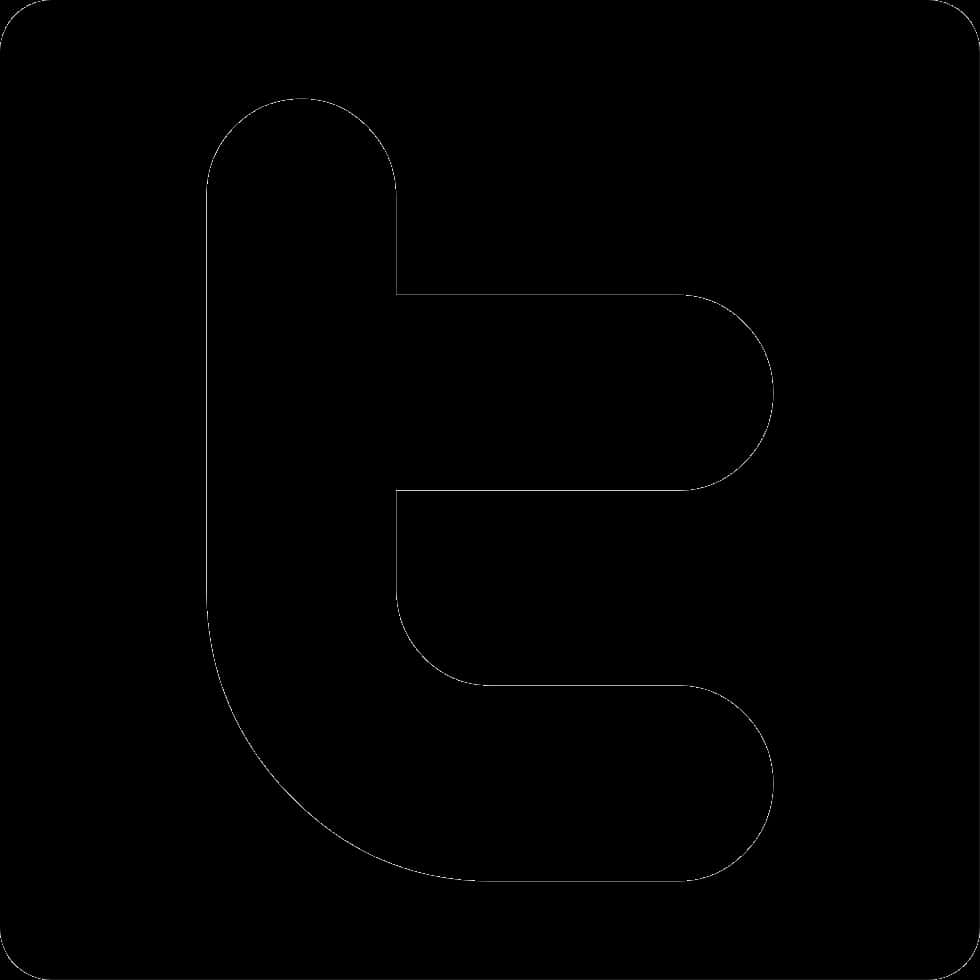 Swart Silhoeet van Twitter-logo Muurpapier