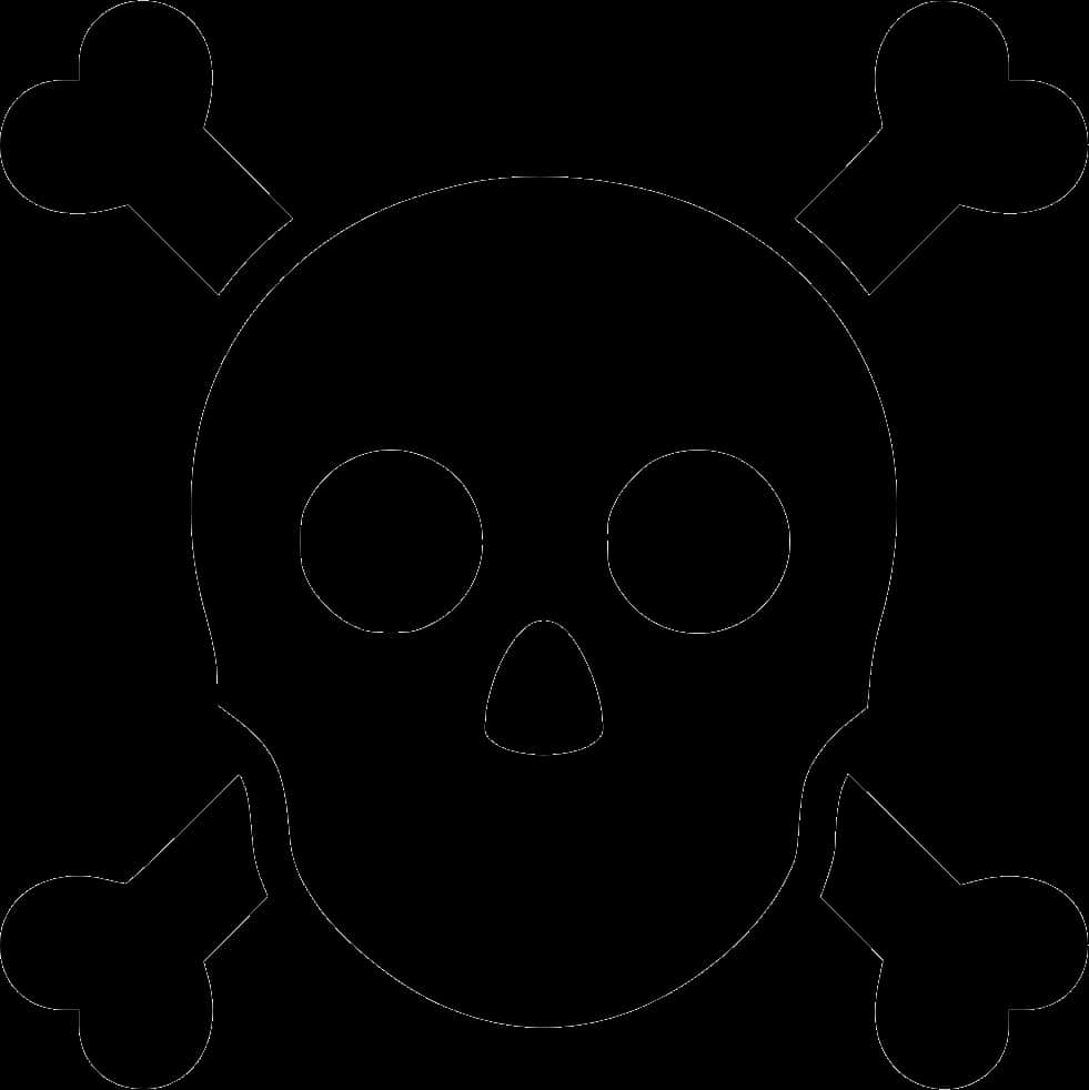Swart Skull en Kruisbene Ikoon Muurpapier