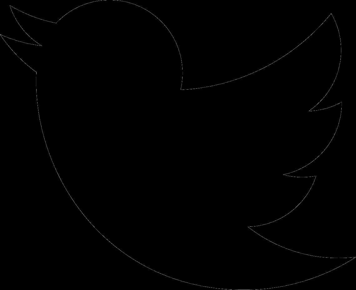 Swart Twitter-logo-silhoeet Muurpapier
