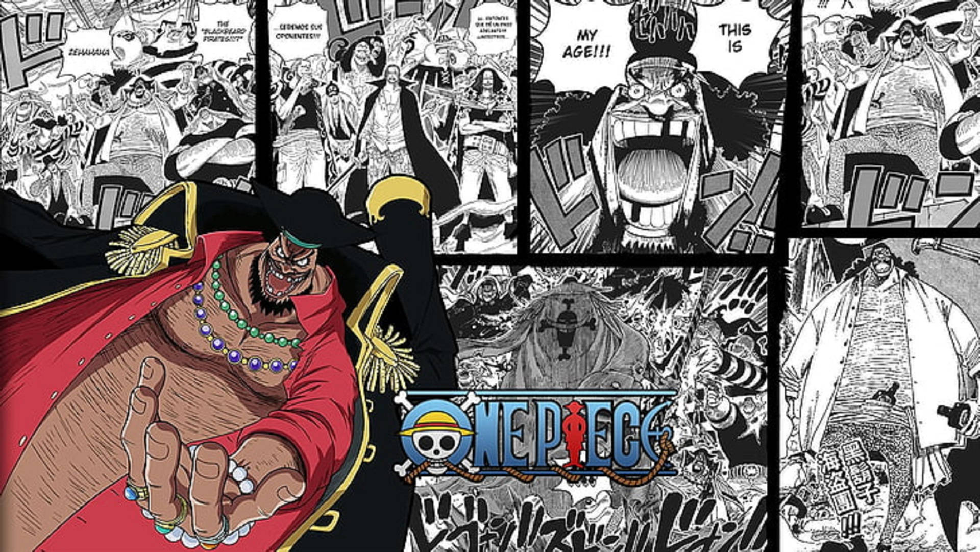 Swartbaard Manga Paneel Muurpapier
