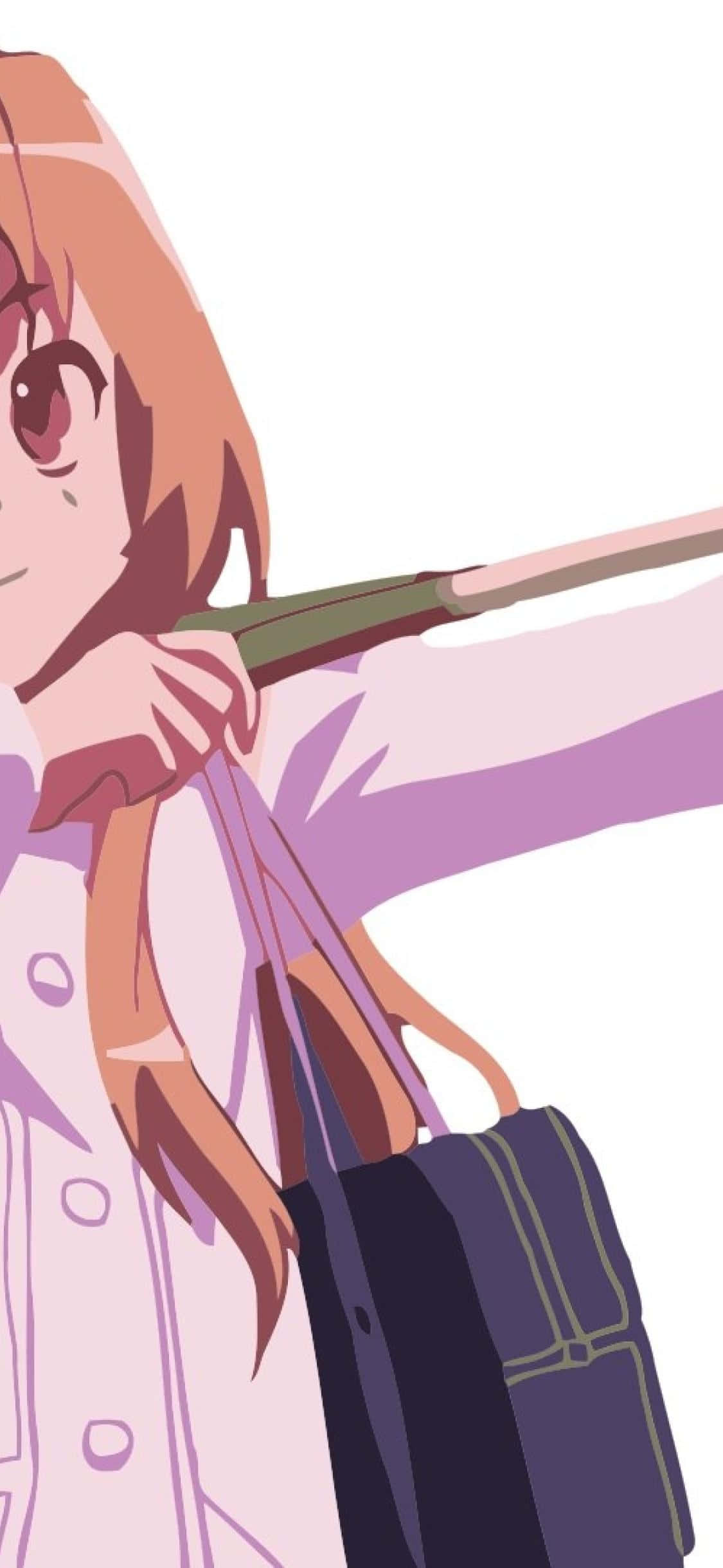 Taiga Aisaka, die energieke en vasberade heldin van die Toradora! anime-reeks. Muurpapier