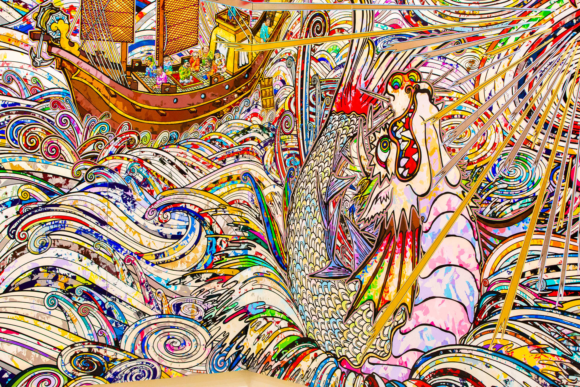 Takashi Murakami 4K Meermin — Seemeermin Muurpapier