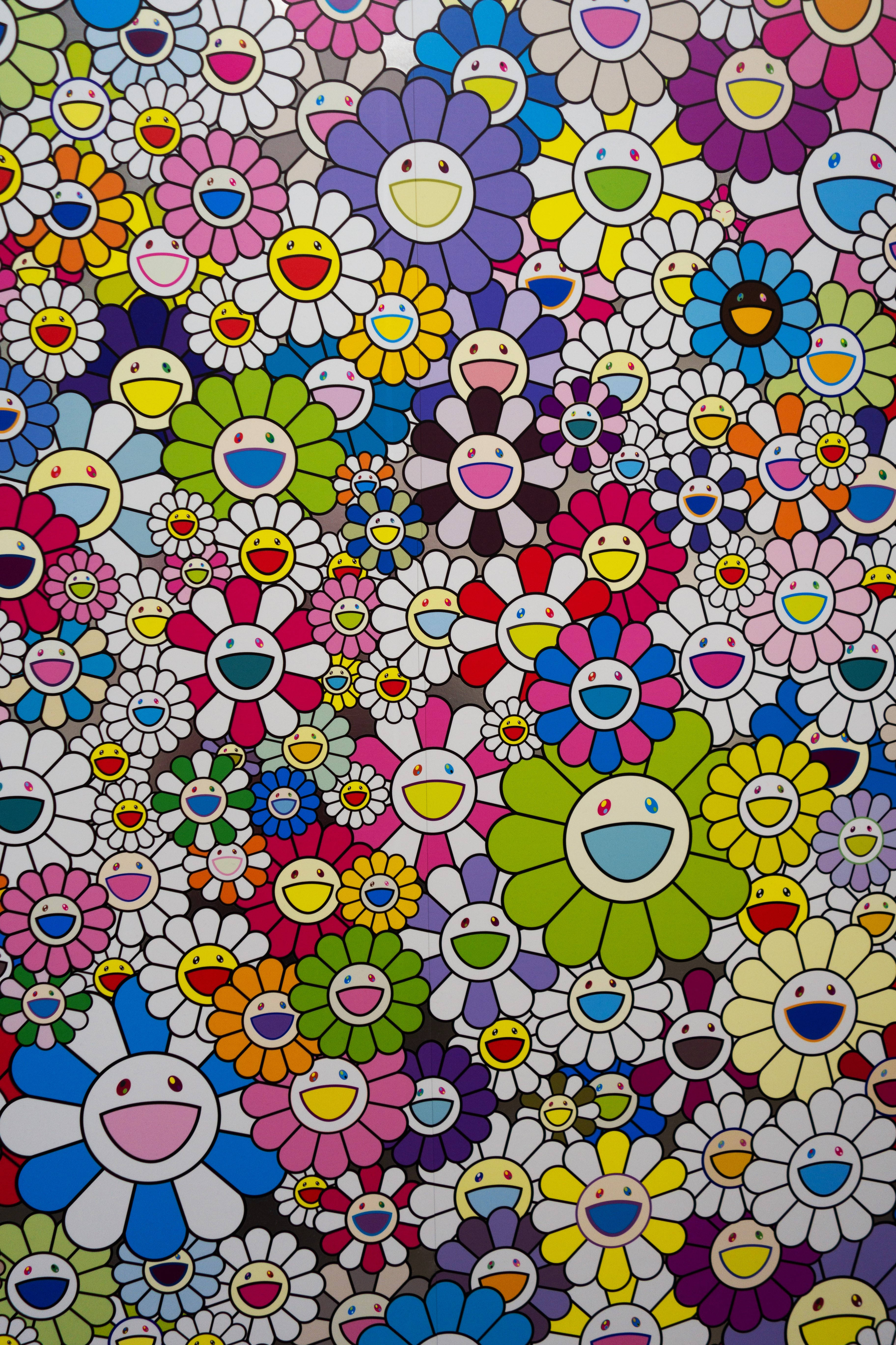 Takashi Murakami Glimlag 4K Muurpapier
