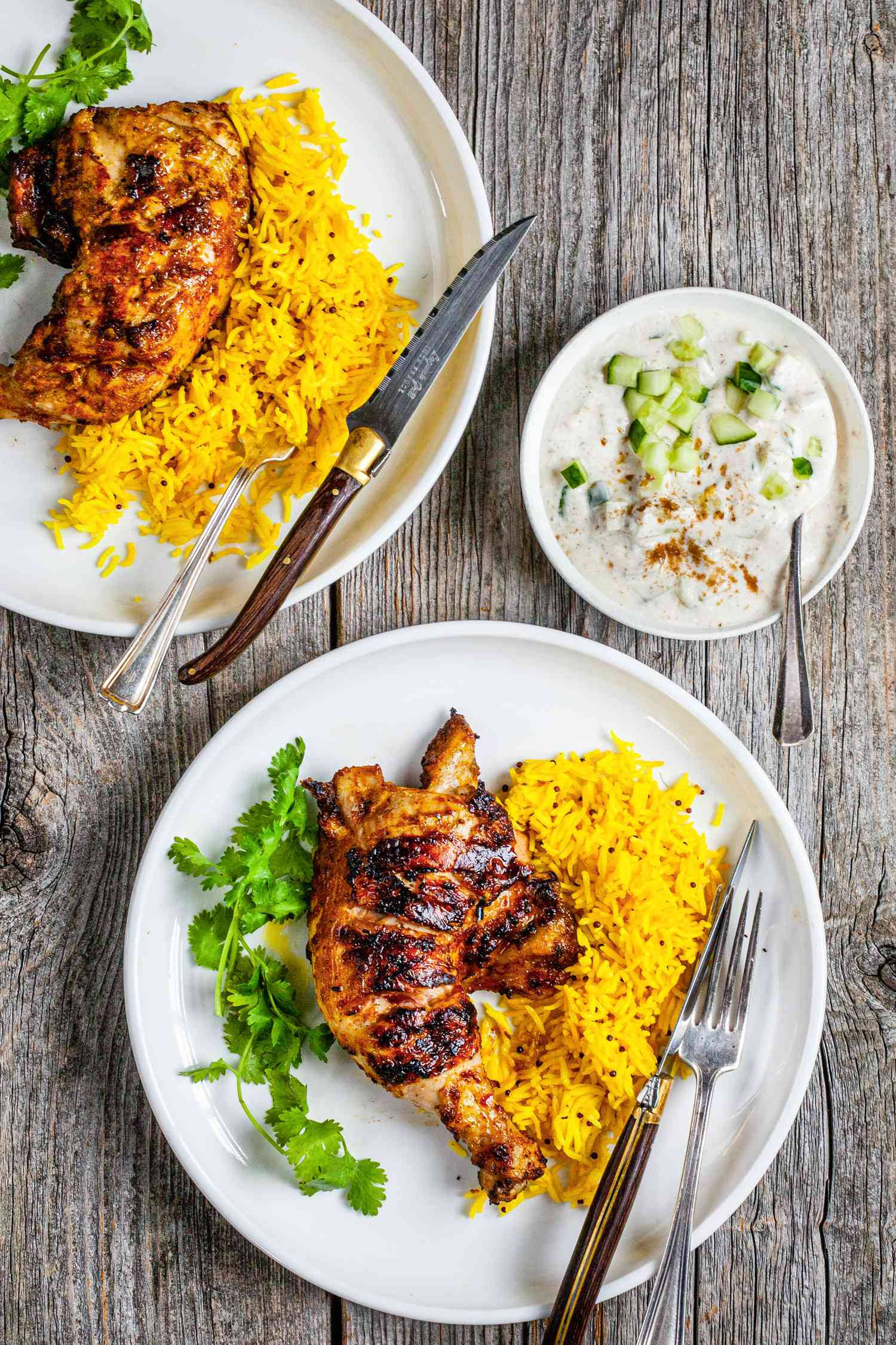 Tandoori Hoenderborde Muurpapier