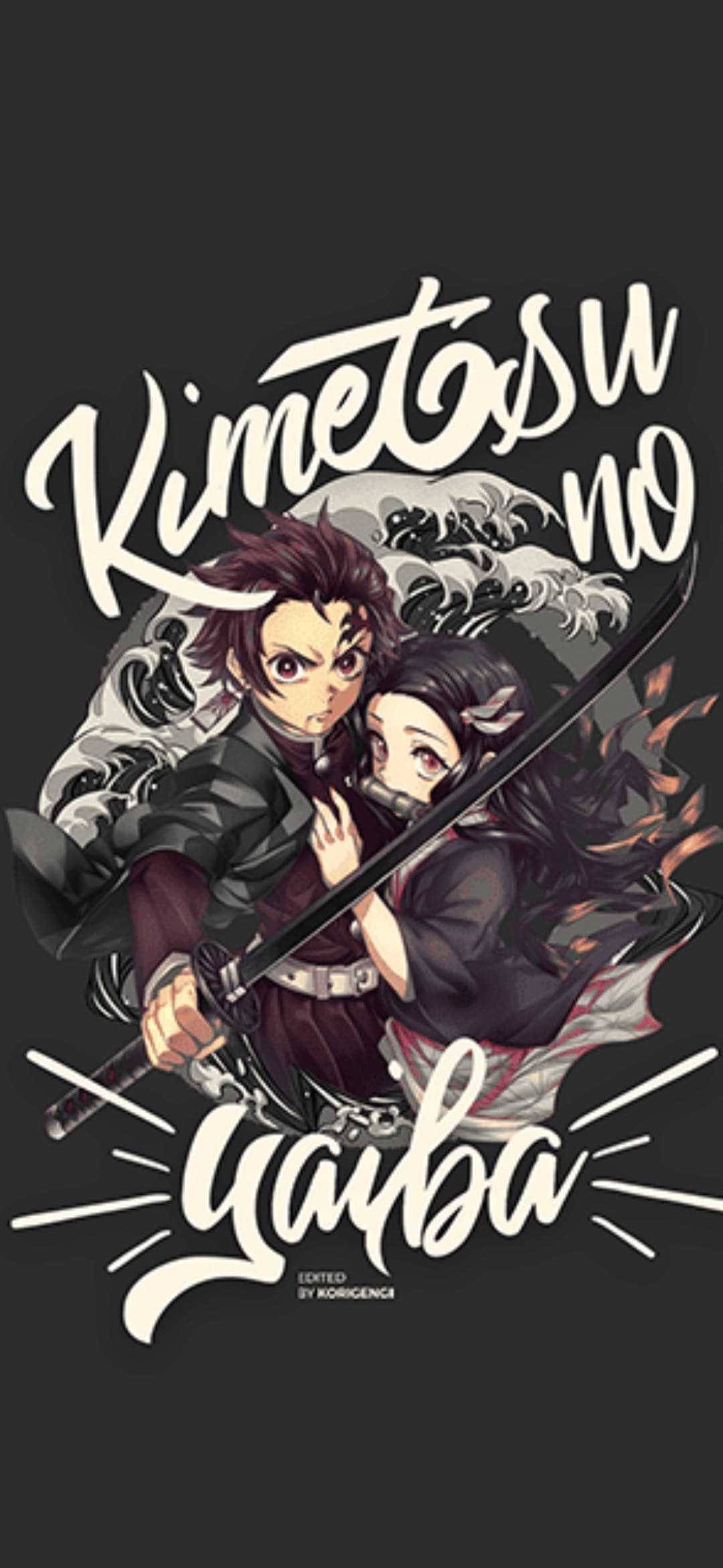Tanjiro en Nezuko Demon Slayer iPhone Muurpapier