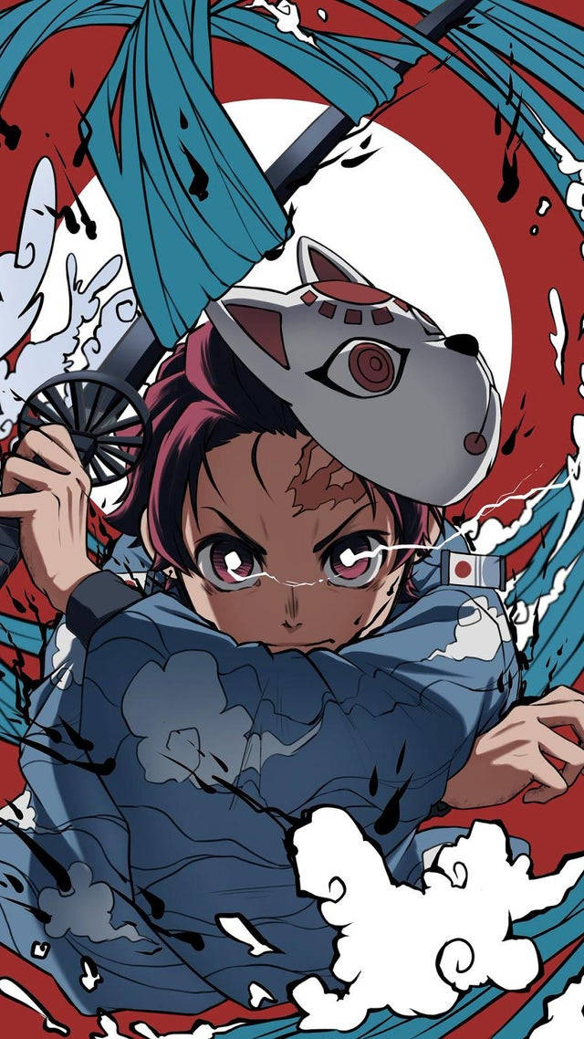 Tanjiro Water Demon Slayer Profielfoto Muurpapier