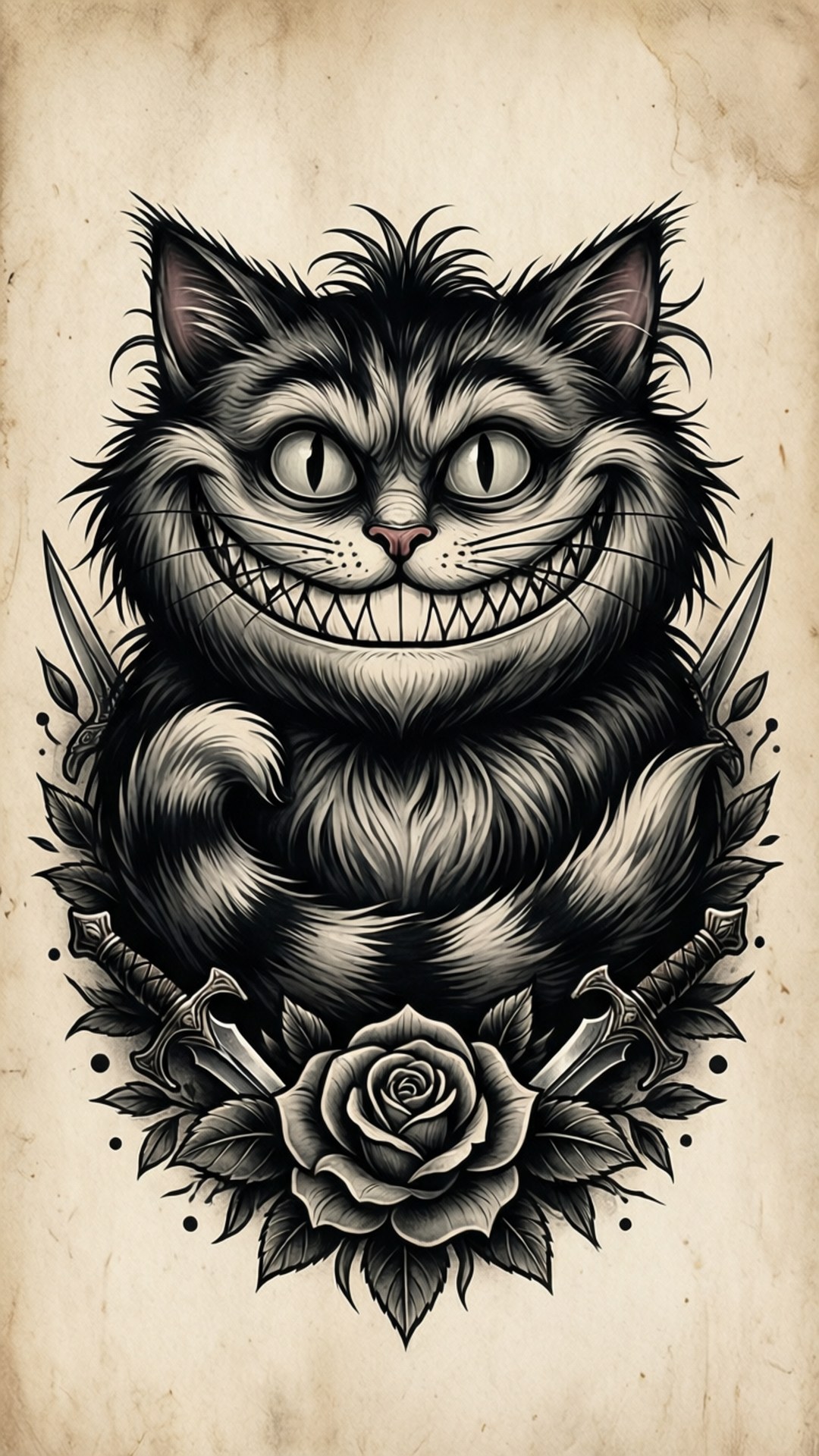Tatoeëer-ontwerp Muurpapier