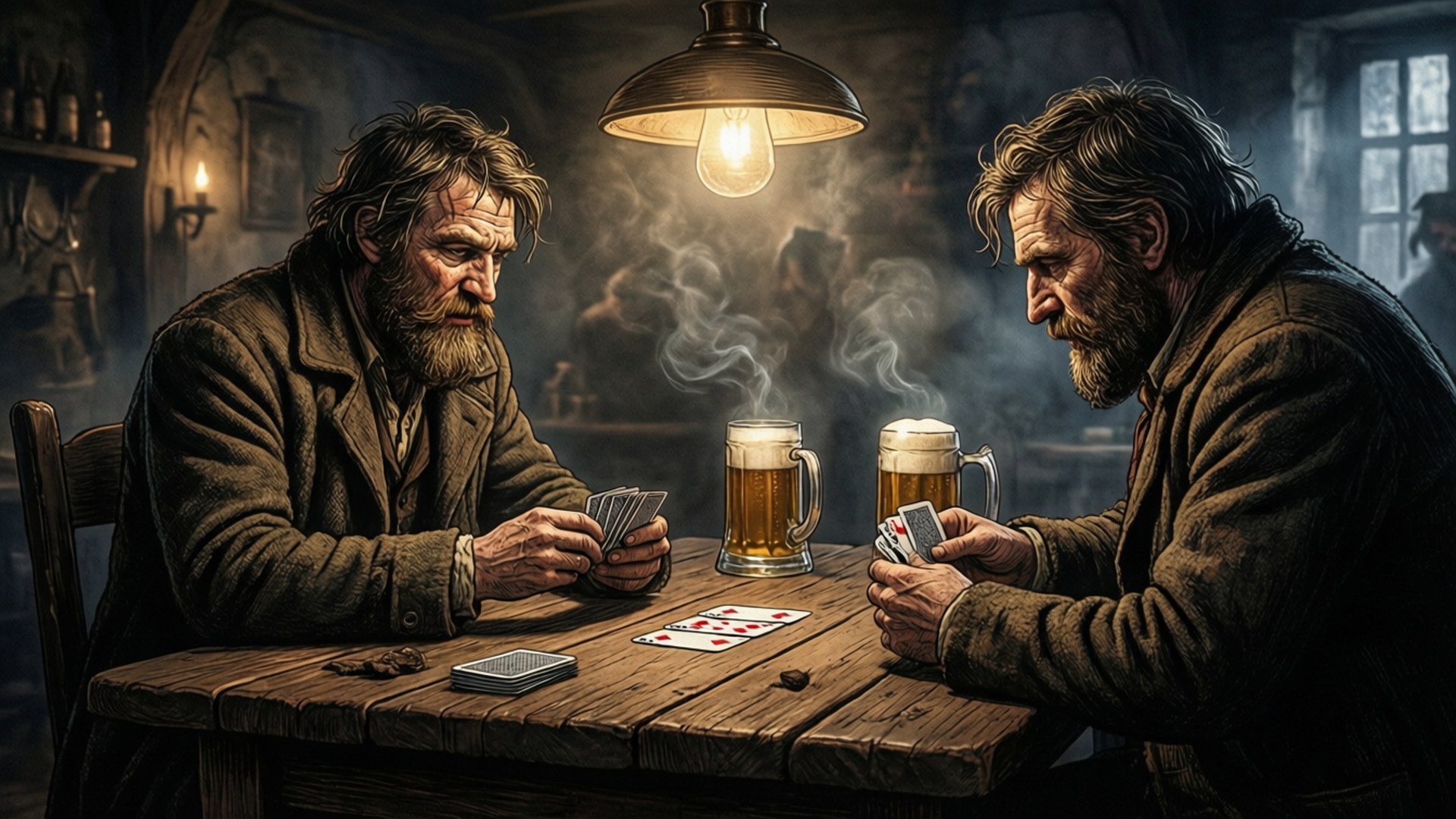 Tavern Écarté Uitdaging Muurpapier