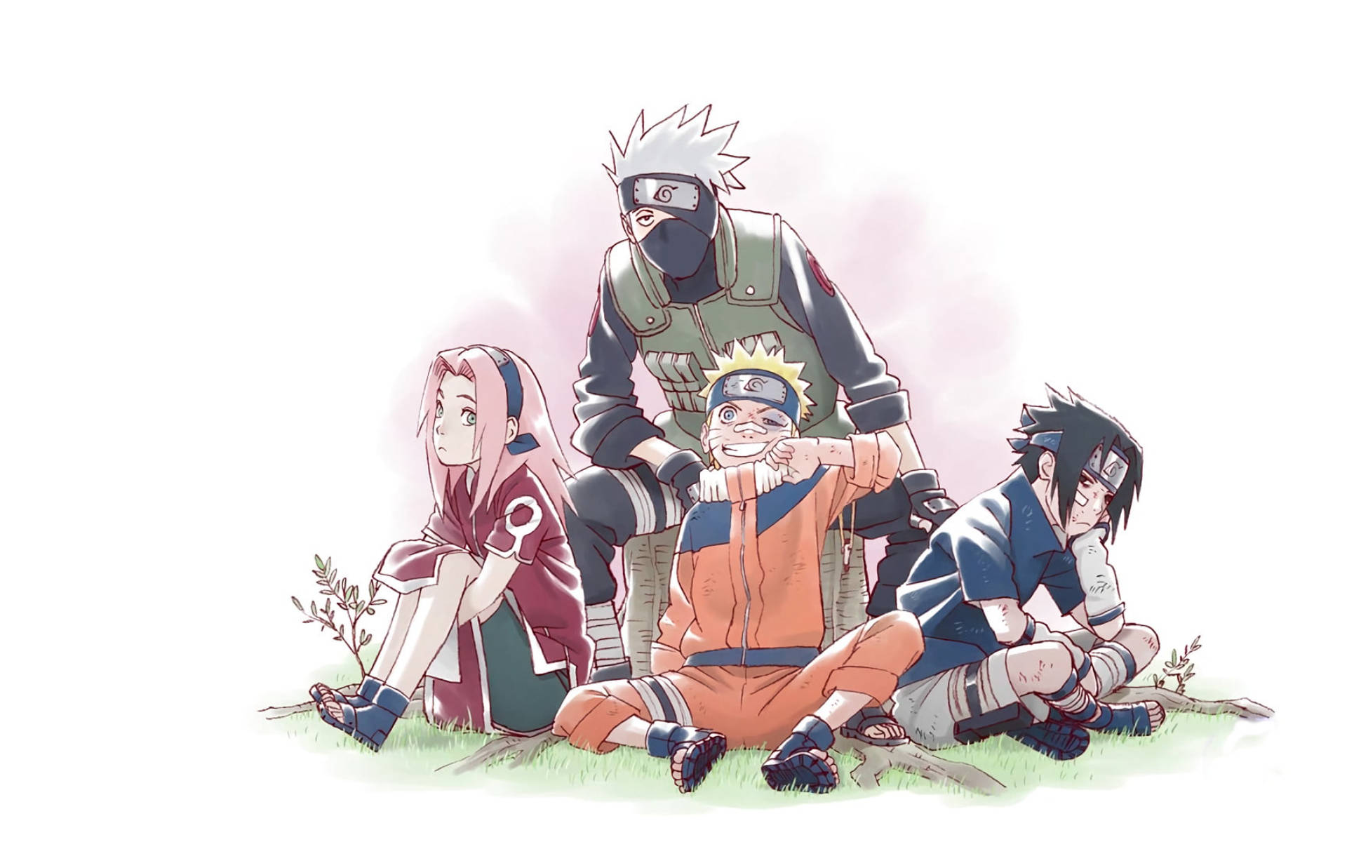 Team 7 Naruto Karakters Muurpapier