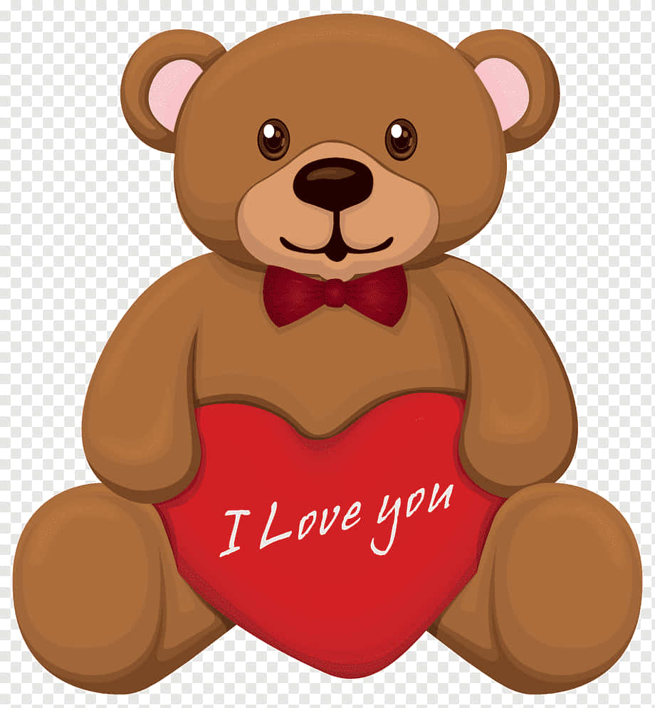 Teddiebeer wat Oulike Valentynsdaghart Vashou Muurpapier