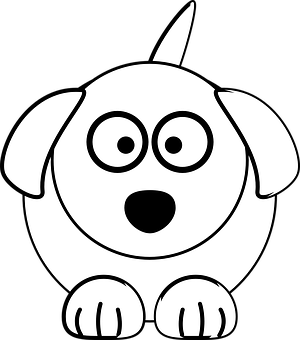 Tekenprent_ Eenhoorn_ Hond_ Vektor Muurpapier