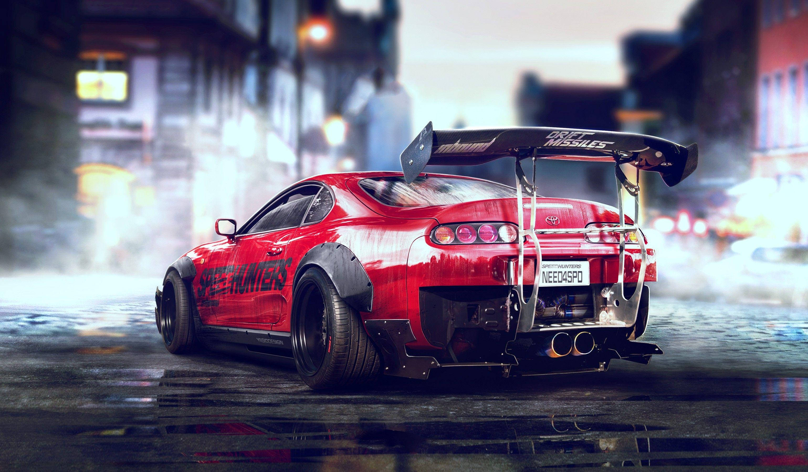 Ten volle gemodifiseerde Toyota Supra Mk4 Muurpapier