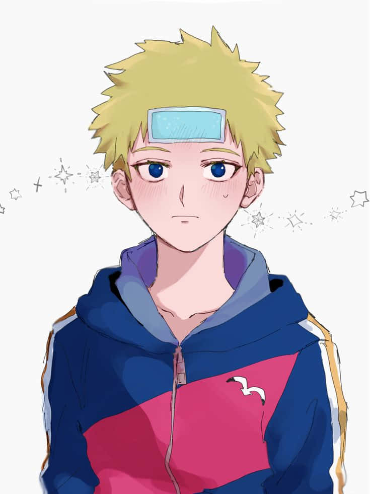 Teruki Hanazawa glimlag Muurpapier