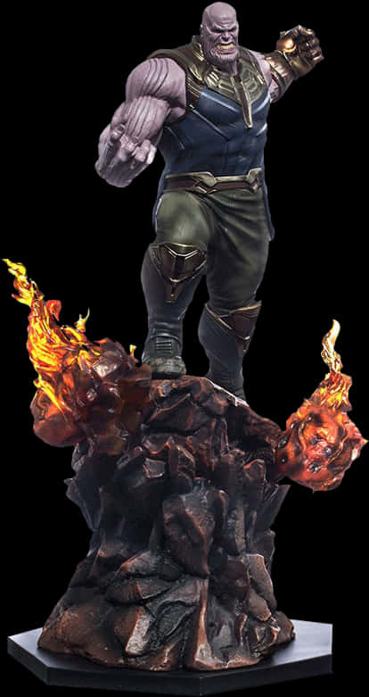 Thanos-standbeeld Inferno-basis Muurpapier