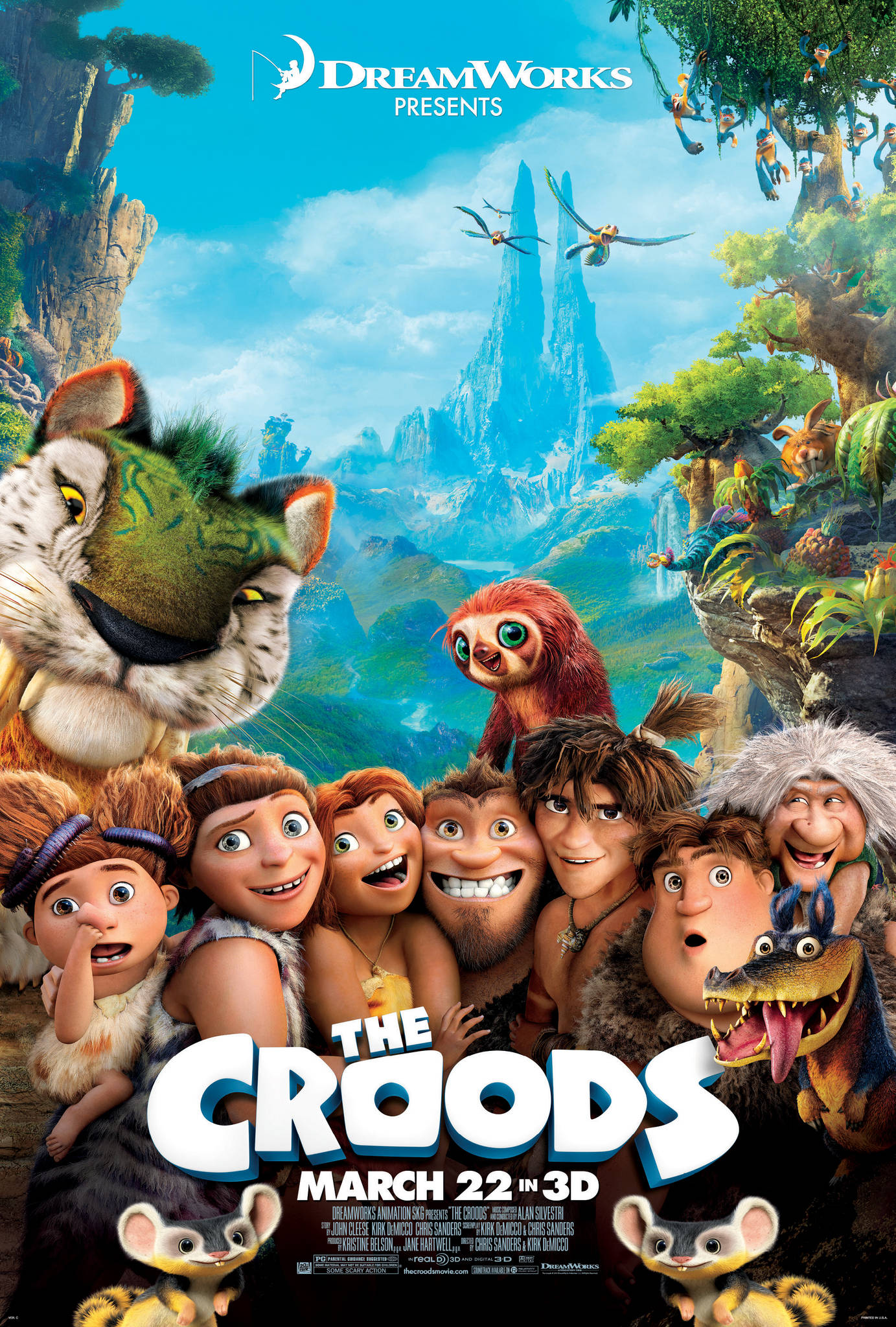 The Croods 3D-fliekplakkaat Muurpapier