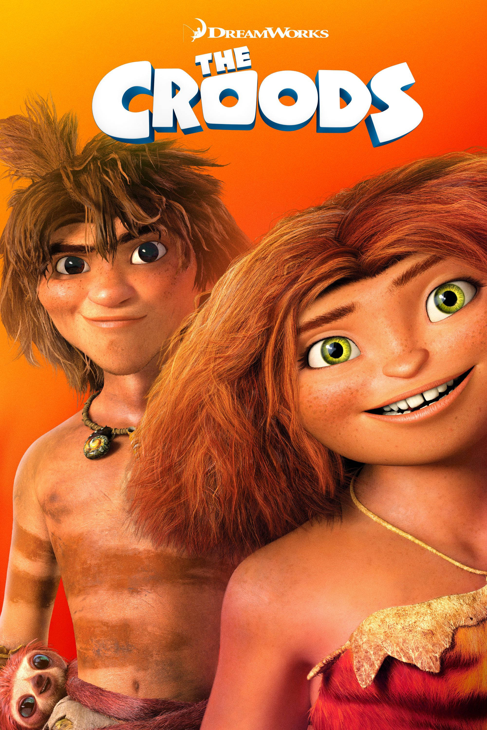 The Croods Oranje Rolprentplakkaat Muurpapier