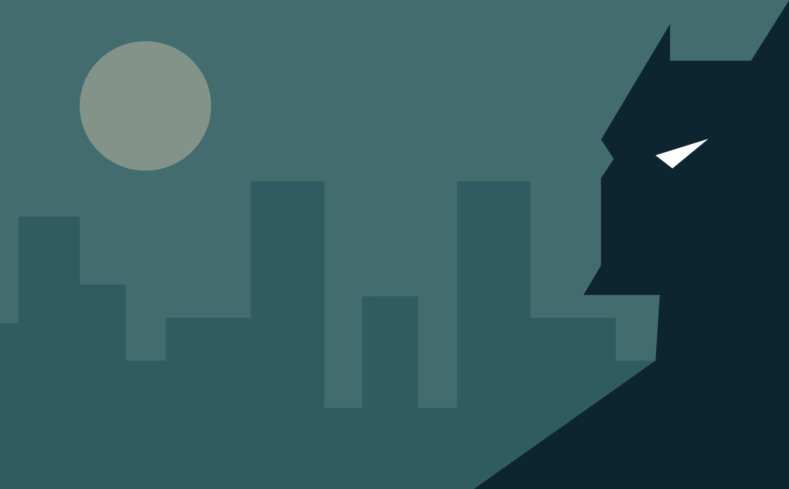 The Dark Knight verrys bo Gotham Muurpapier