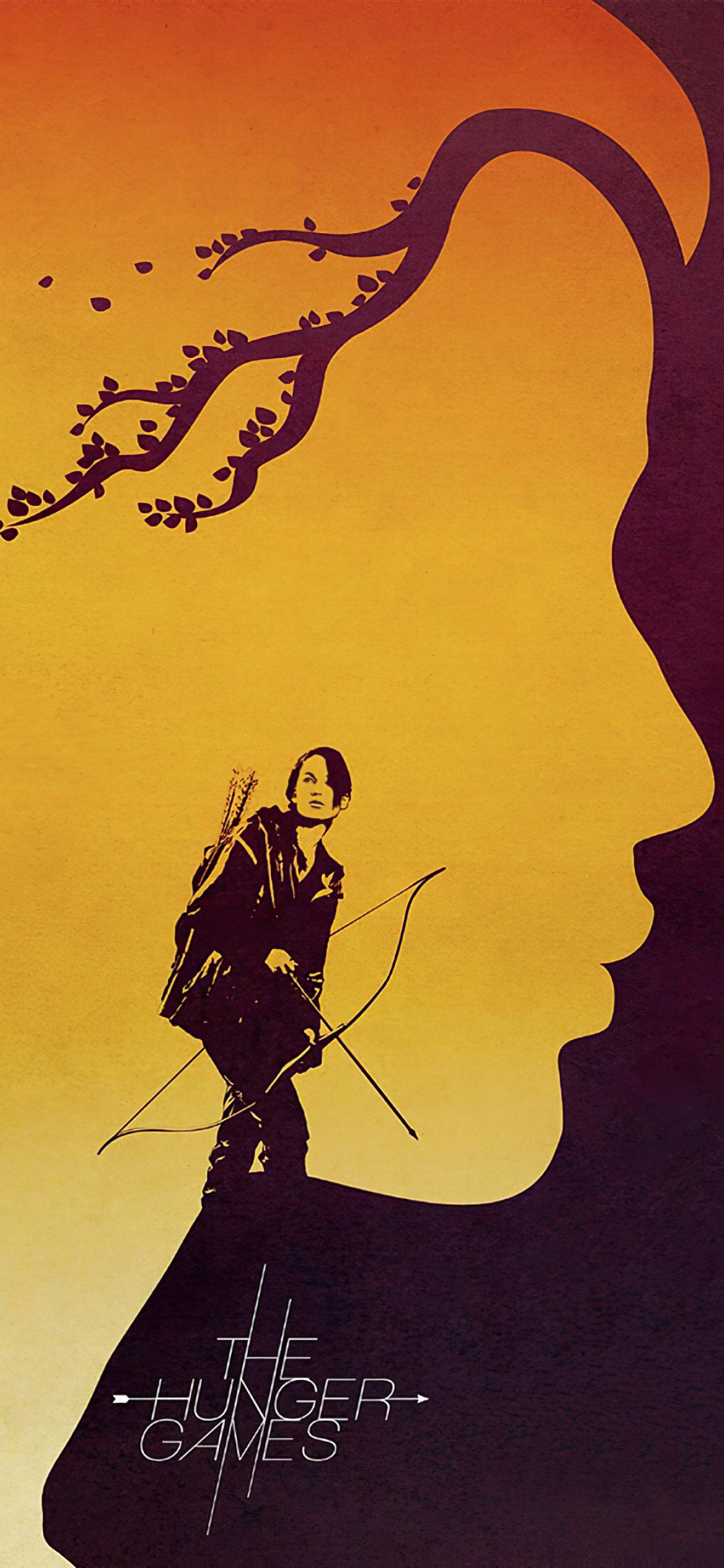 The Hunger Games Katniss Vektorkuns Muurpapier