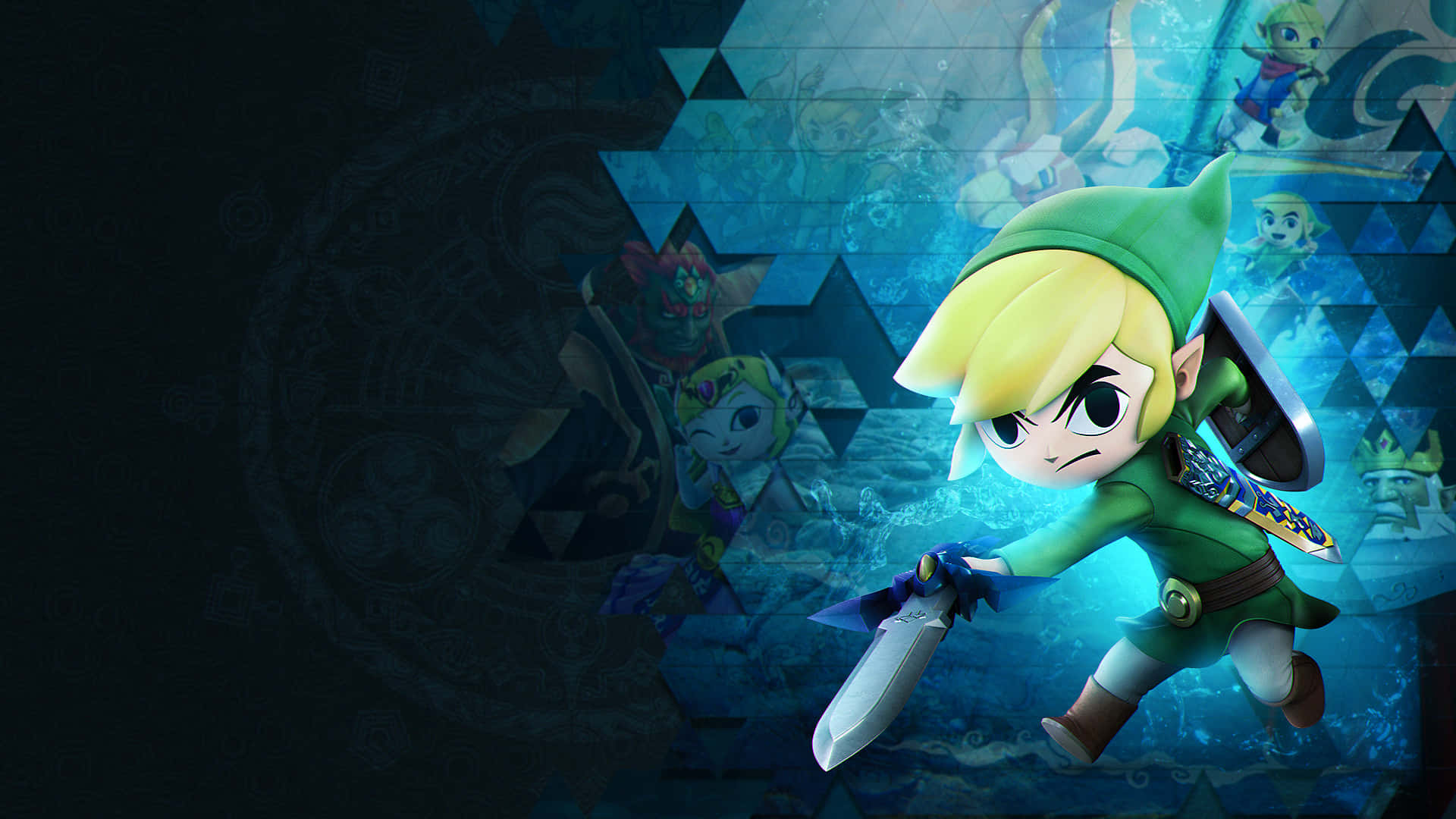 The Legend Of Zelda-plakkaat met Toon Link Muurpapier