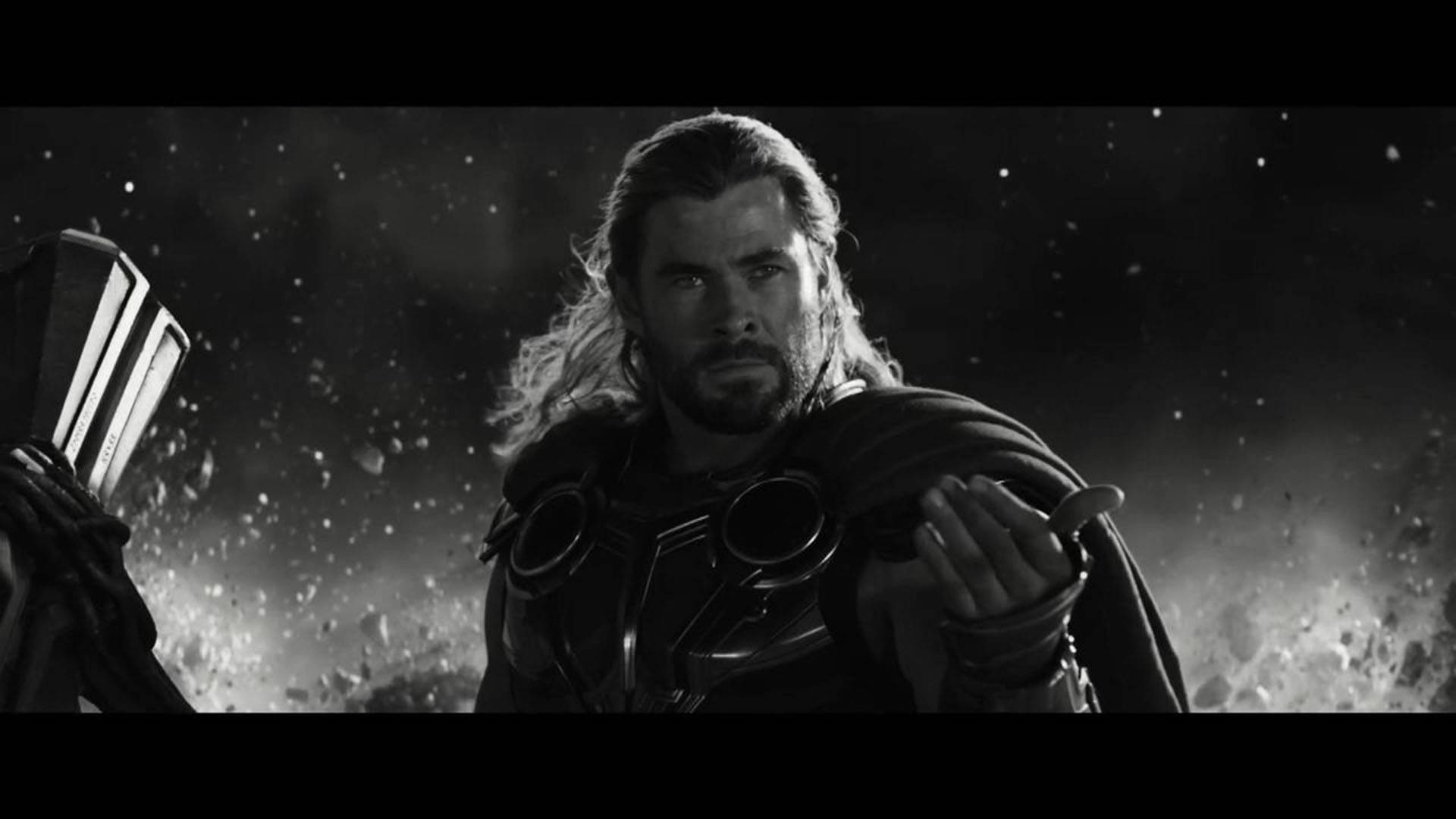 Thor Liefde en Donder Monochroom Toneel Muurpapier