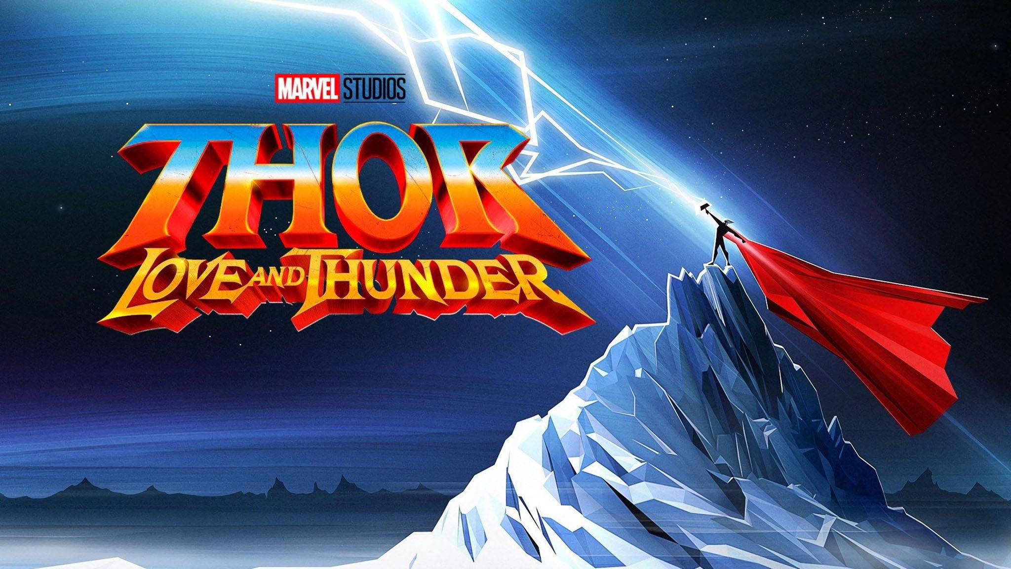 Thor Love And Thunder Vektorkuns Muurpapier