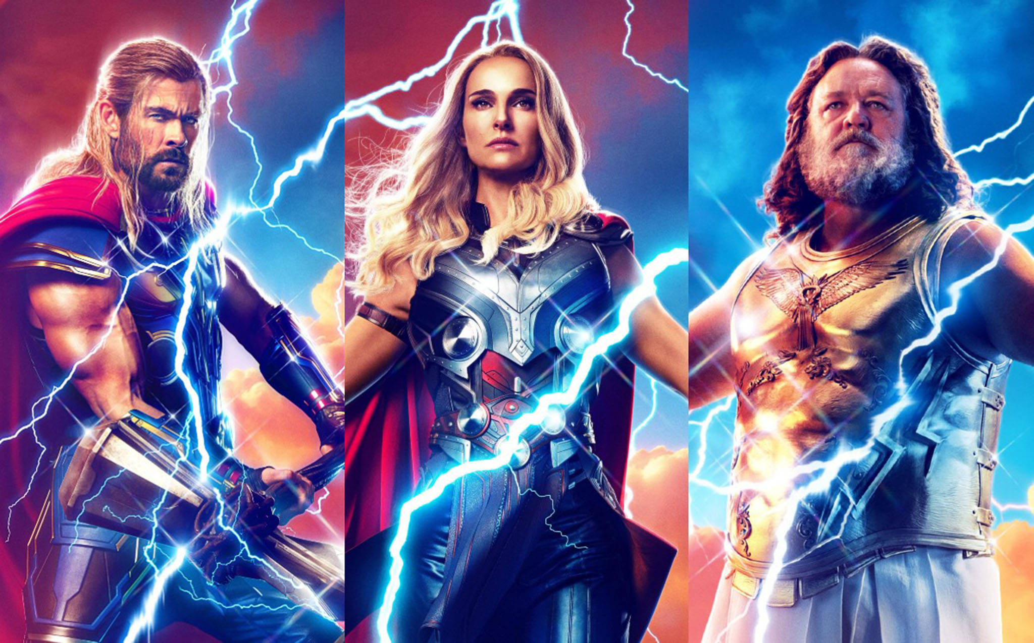 Thor Love And Thunder Weerlig Fanart Muurpapier