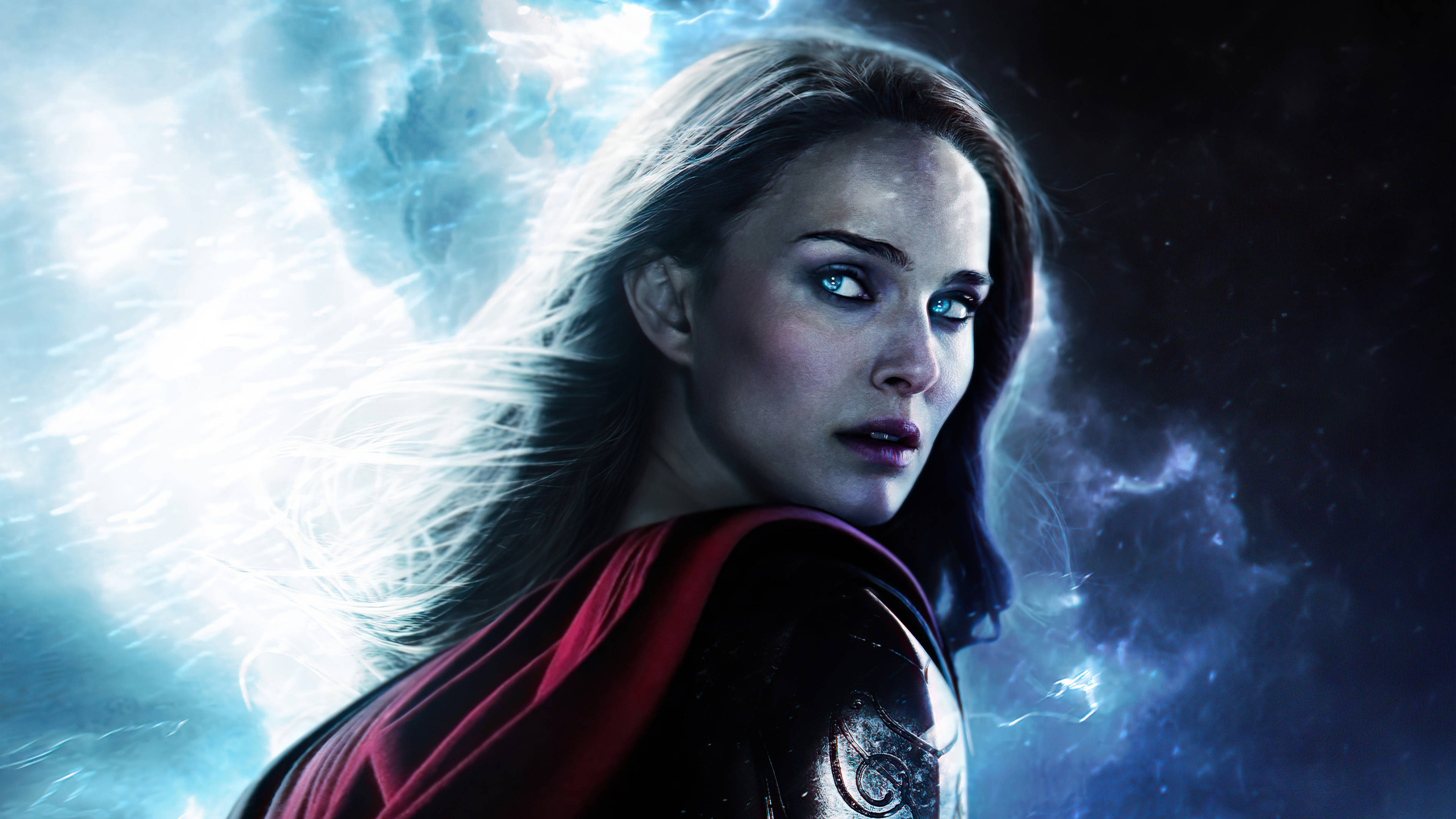 Thor Love And Thunder Pragtige Jane Muurpapier