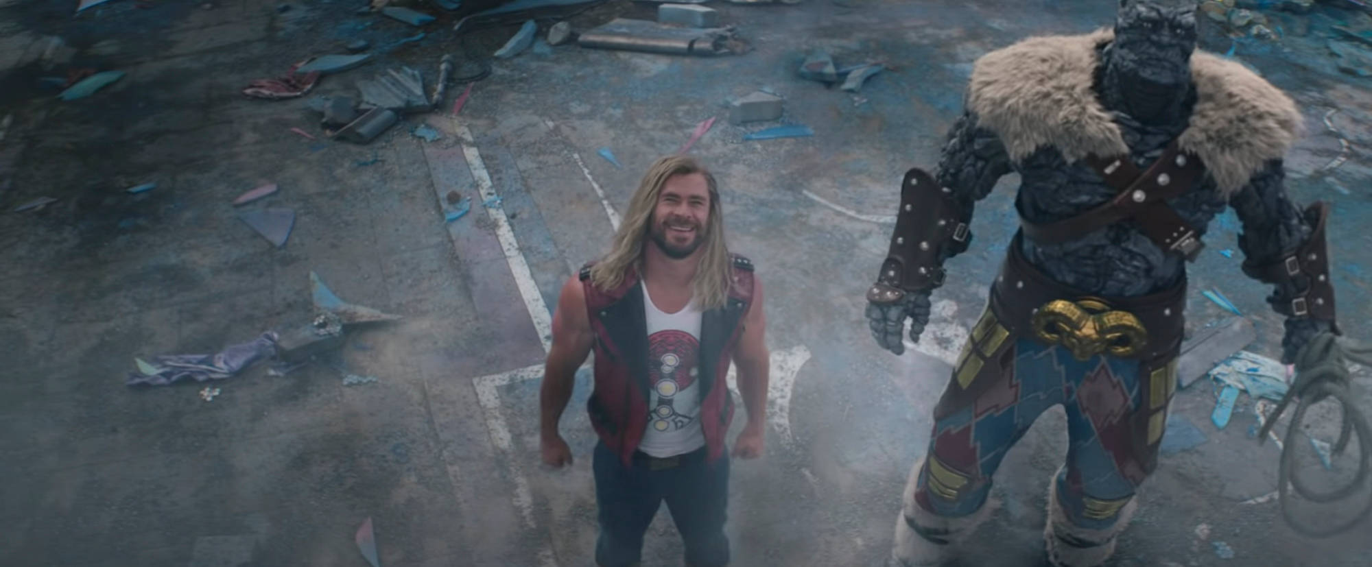 Thor Love And Thunder Rotsmonster Muurpapier