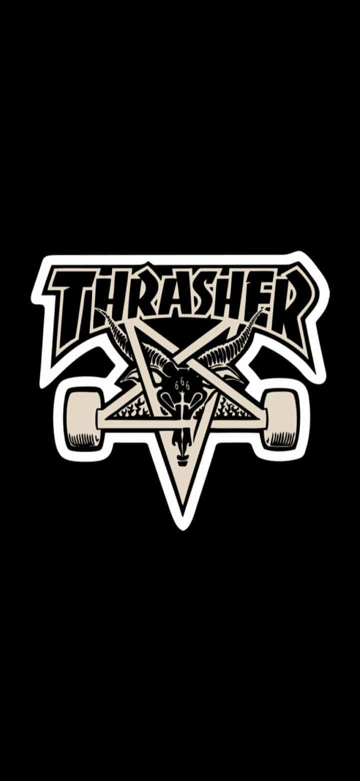 thrasher logo plakker Muurpapier