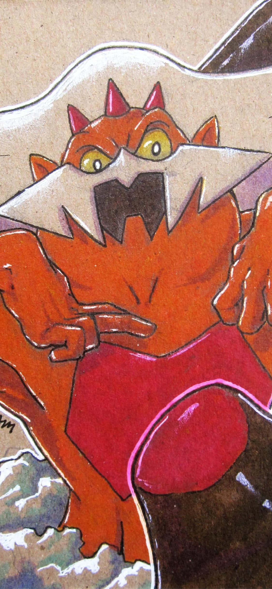 Thundurus Oranje Muurpapier