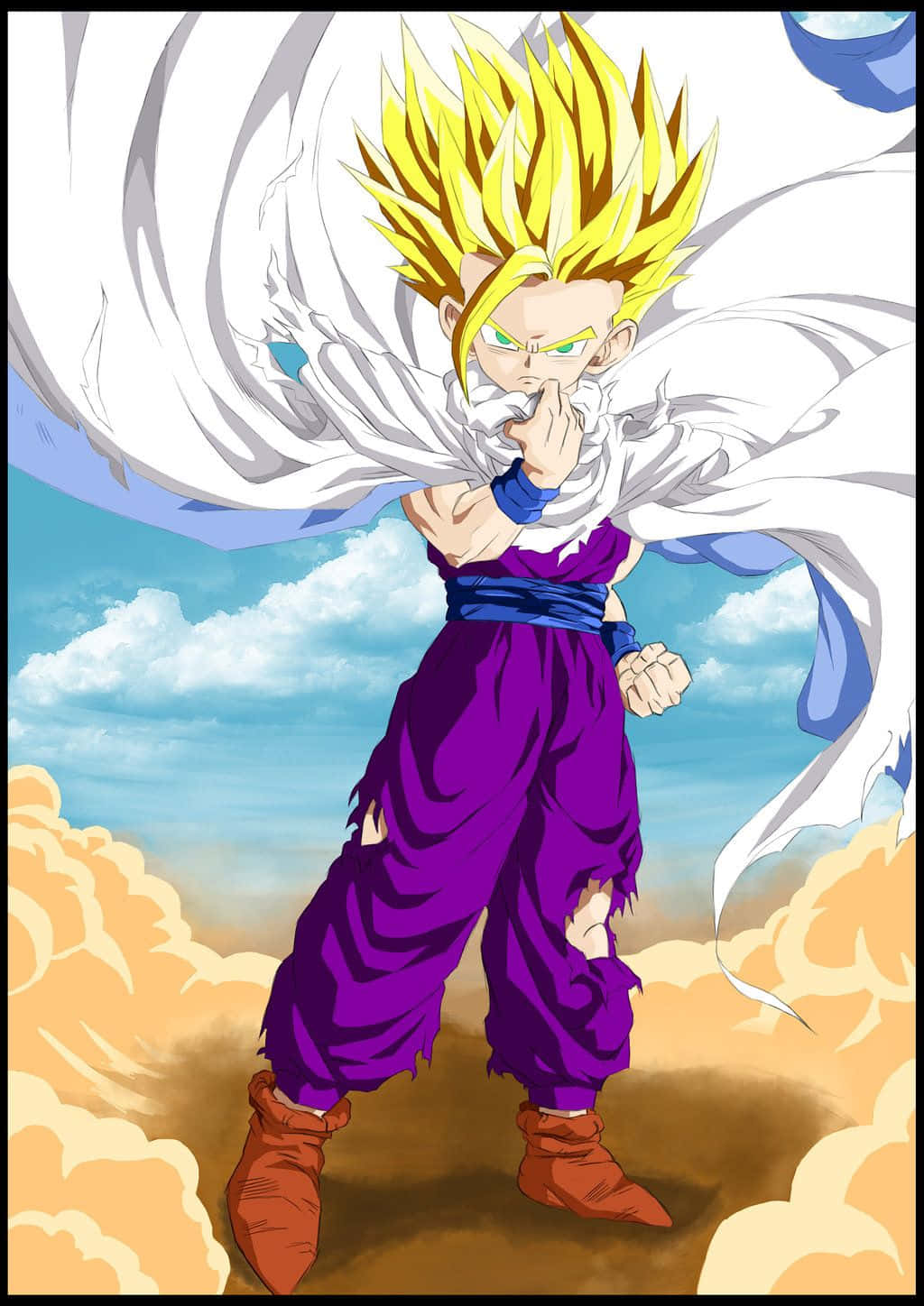Tiener Gohan Estetiese Kuns Muurpapier
