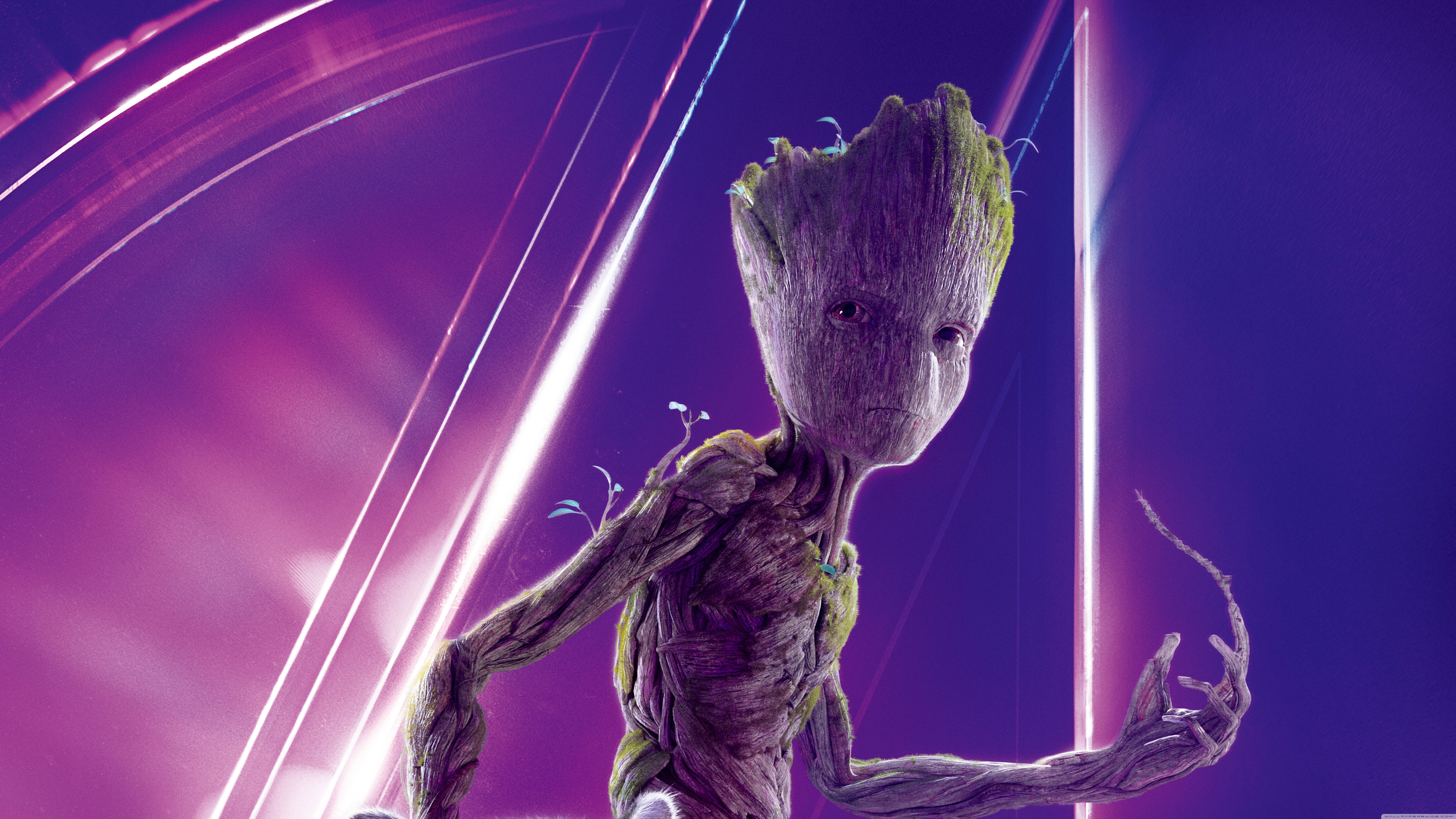 Tiener Groot 4K Marvel iPhone Muurpapier
