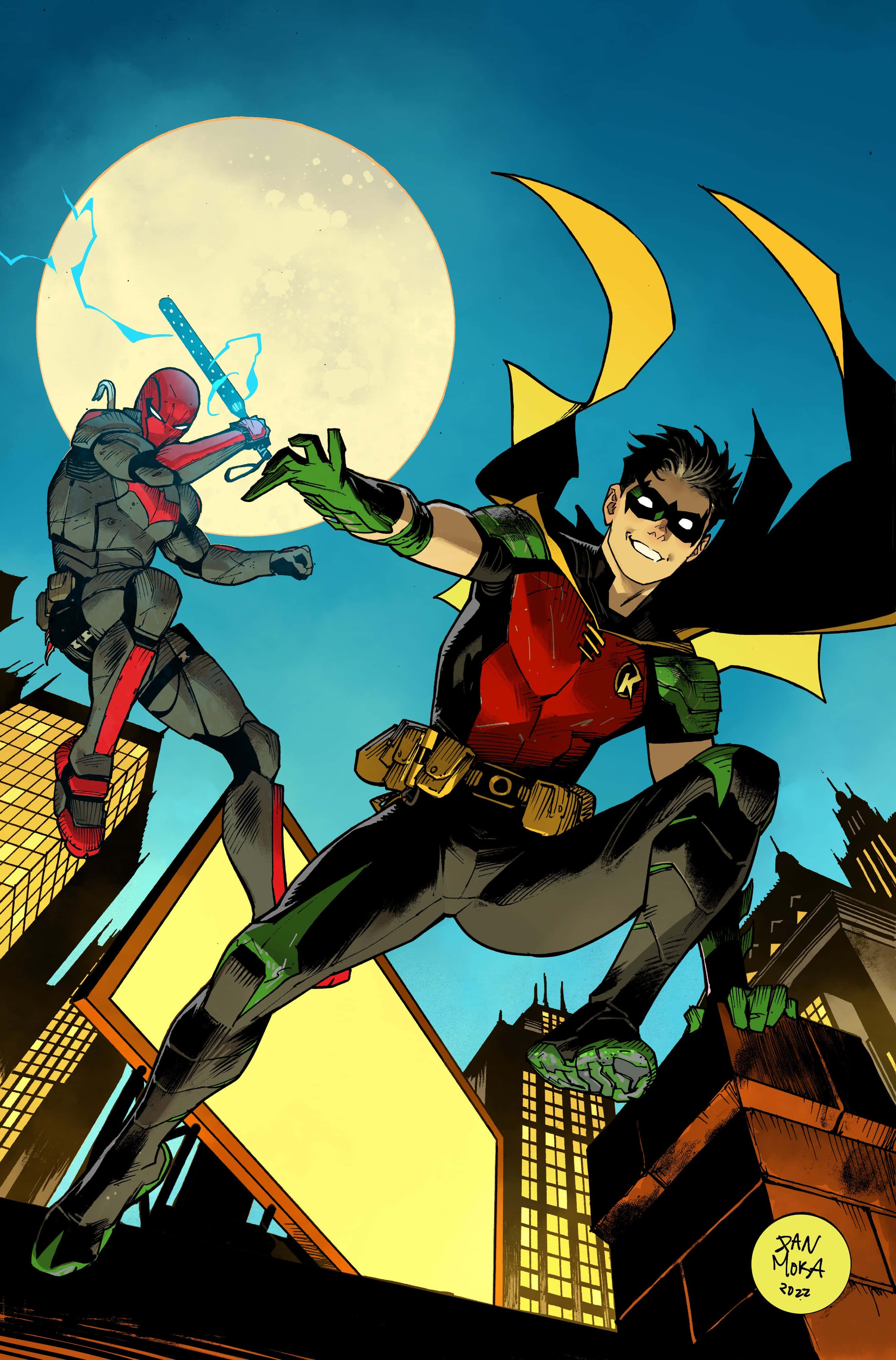 Tim Drake: 'n Jong Misdaadvegter in Aksie Muurpapier