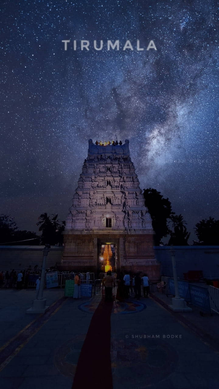 Tirupati Balaji Galaxy Tempel — Sterrestelsel Muurpapier