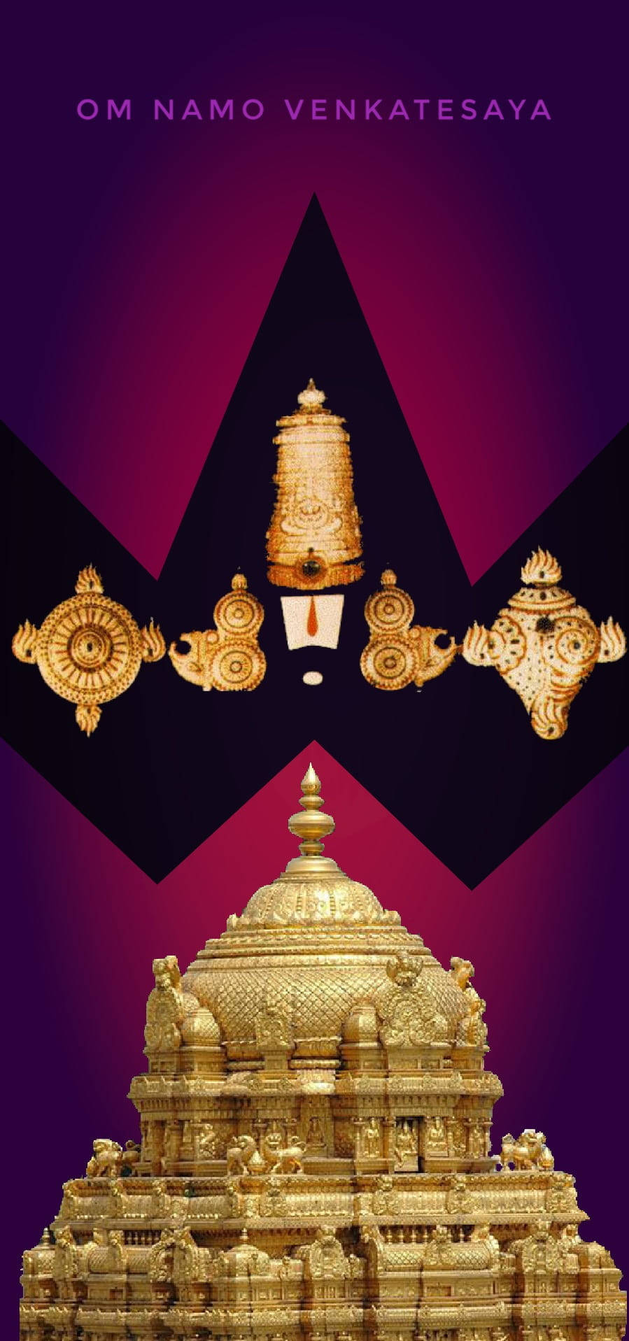 Tirupati Balaji Pagode Muurpapier