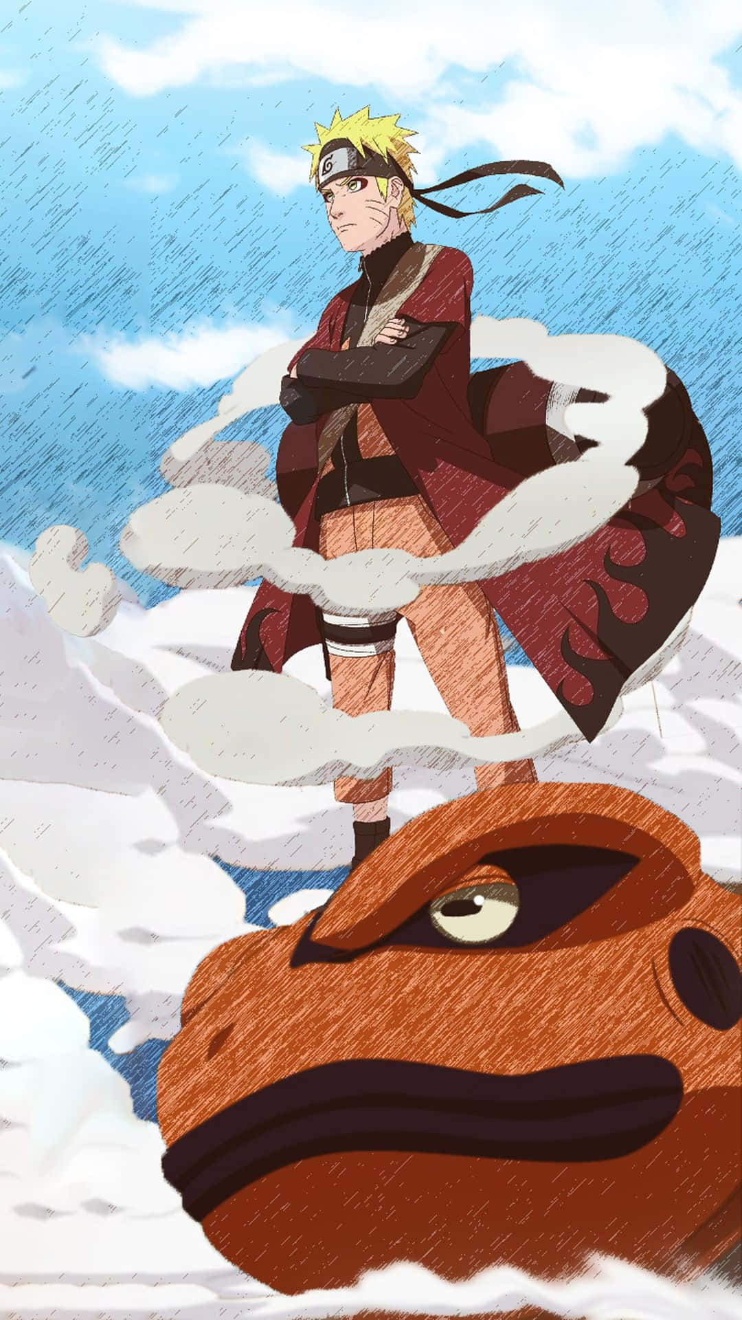 Toad Met Naruto Estetiese Foon Muurpapier
