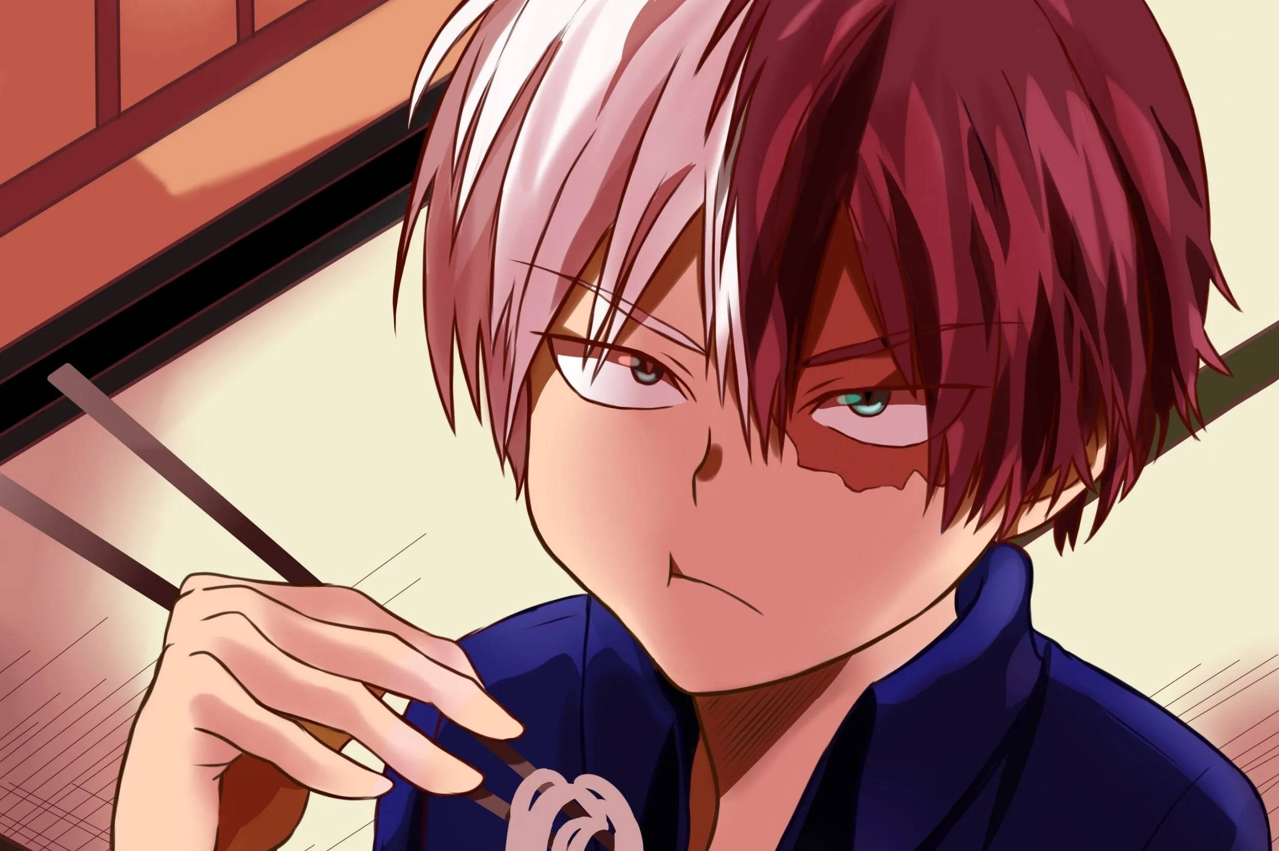 Todoroki in Chibi-styl - Oulike Boku no Hero Academia Fan-kuns Muurpapier