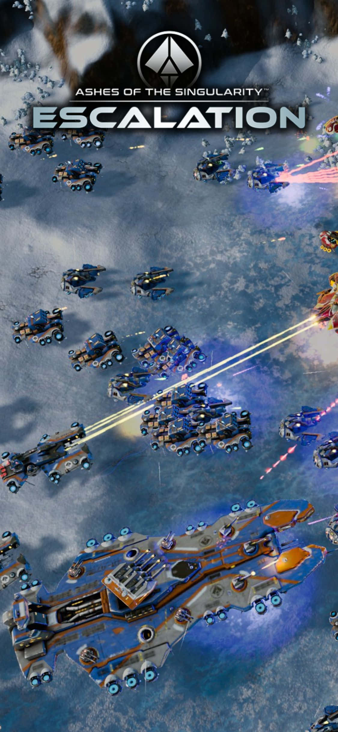 Toets jou strategievaardighede in Ashes Of The Singularity Escalation op iPhone X Muurpapier